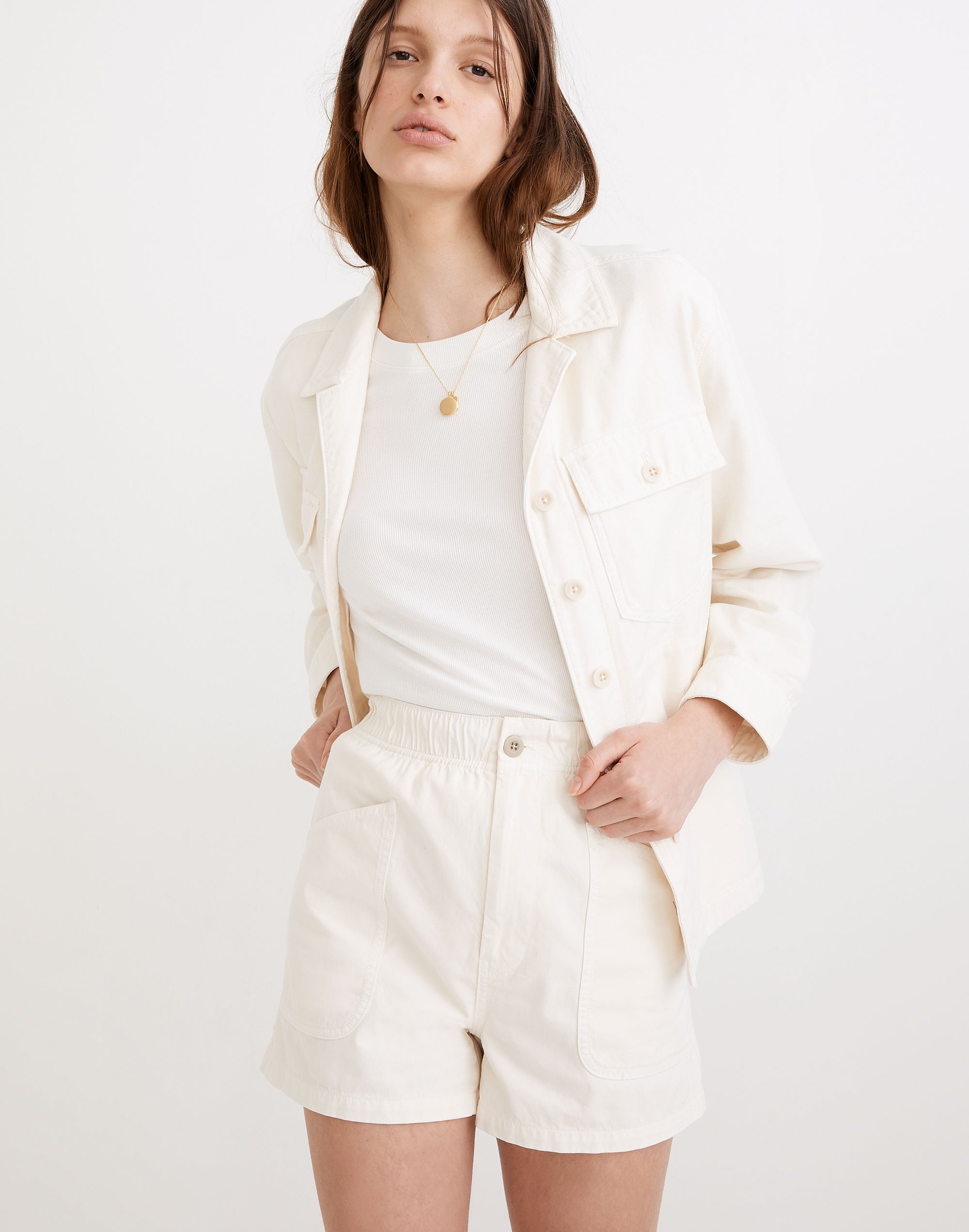 Drakefield Shirt-Jacket in Ecru