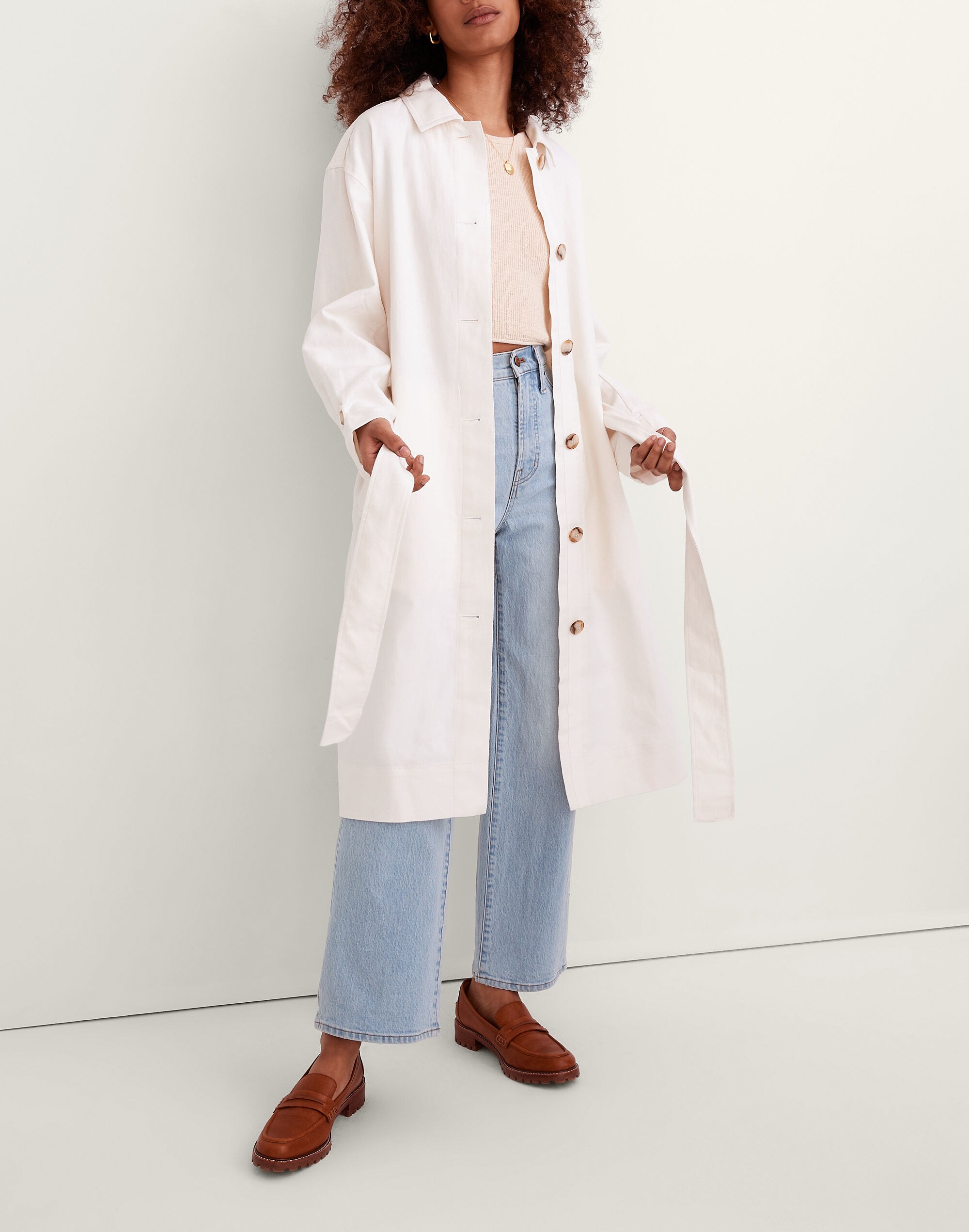 Cotton-Linen Trench Coat