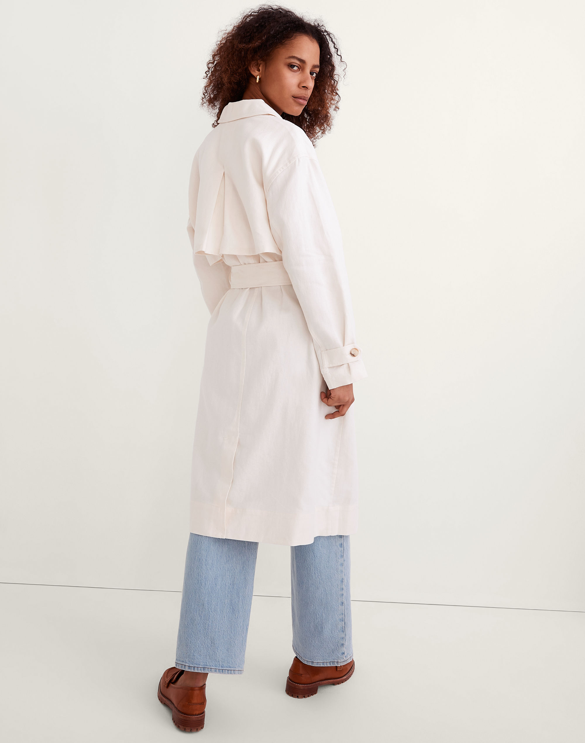 Cotton-Linen Trench Coat