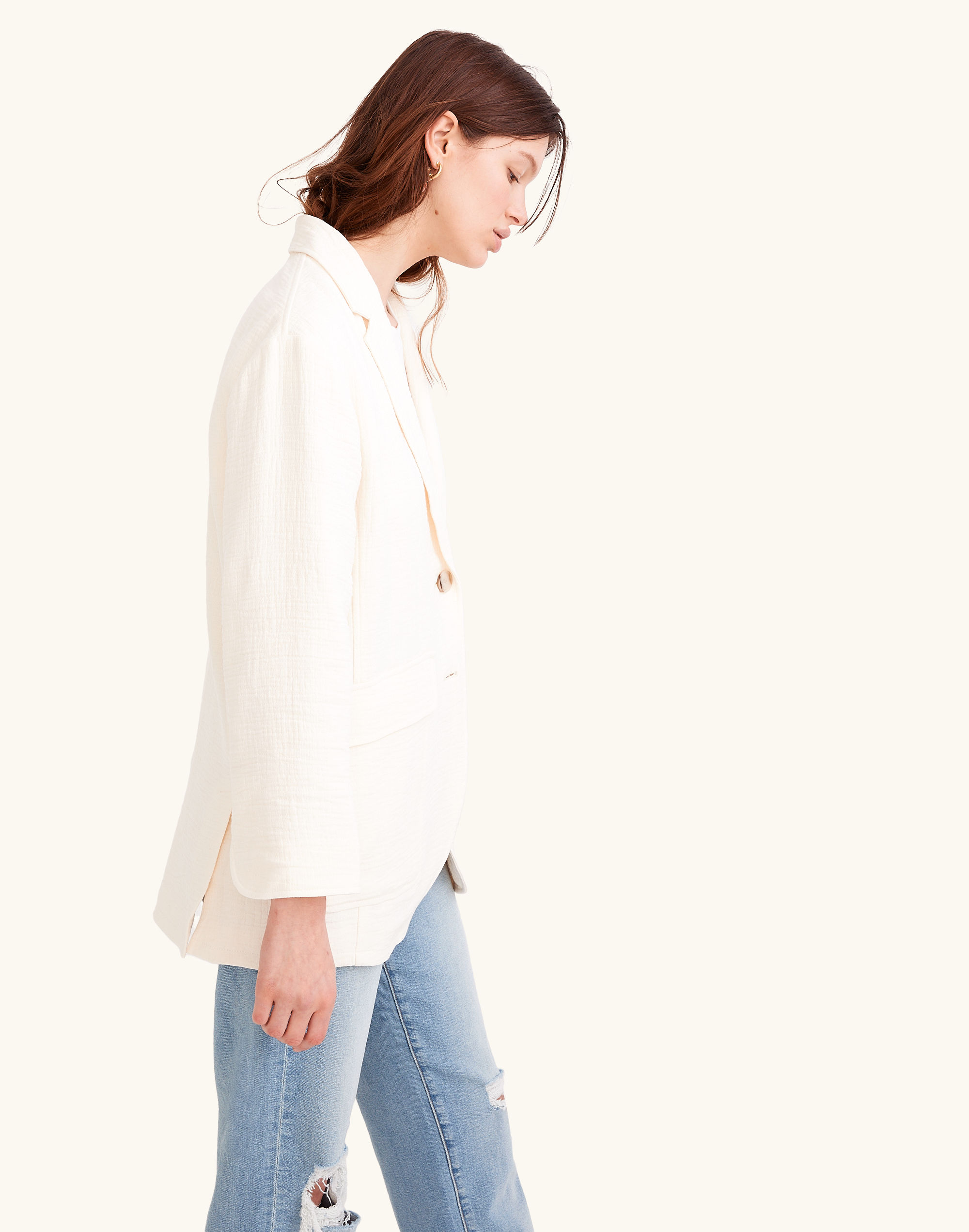 Cotton-Linen Relaxed Larsen Blazer