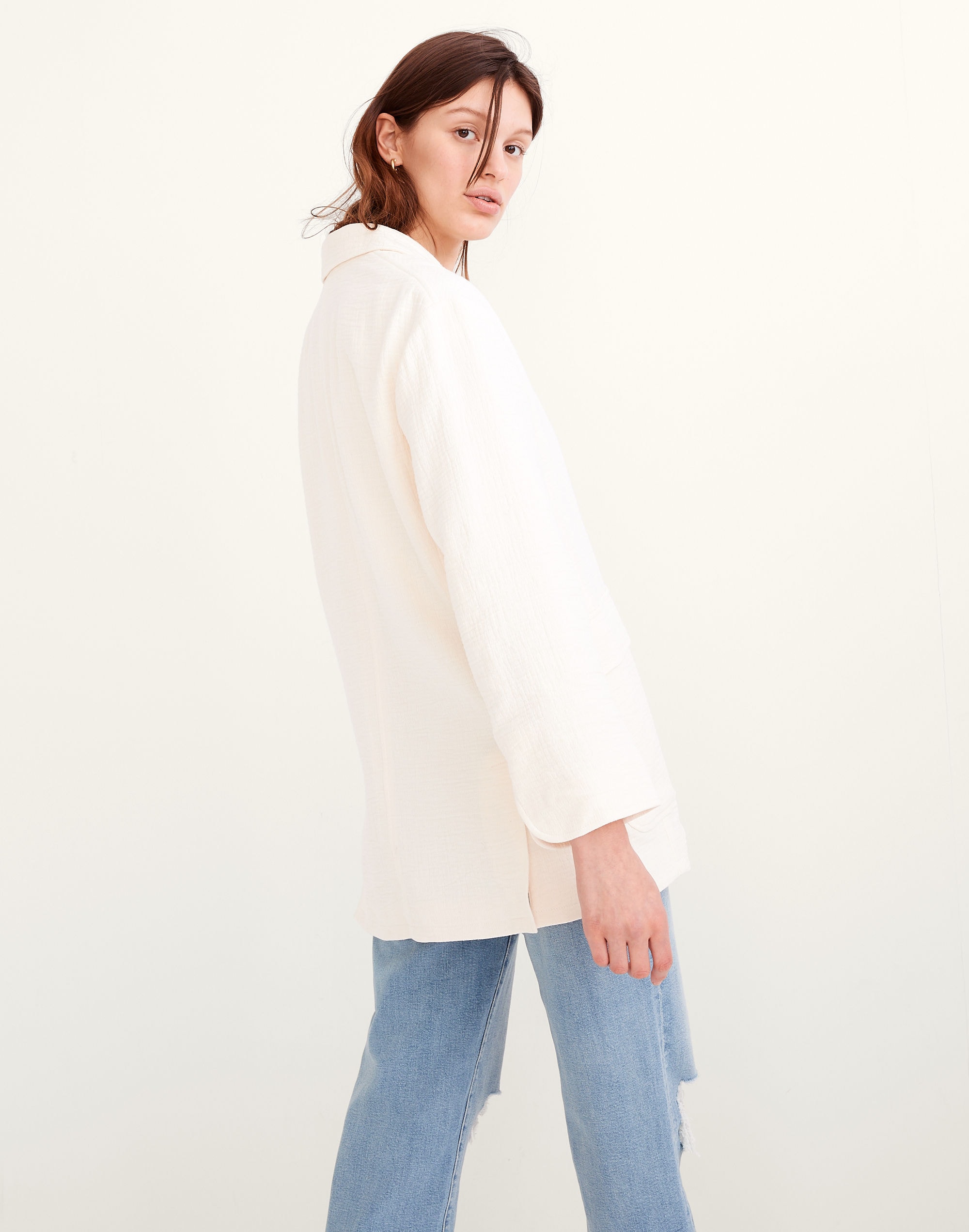 Cotton-Linen Relaxed Larsen Blazer