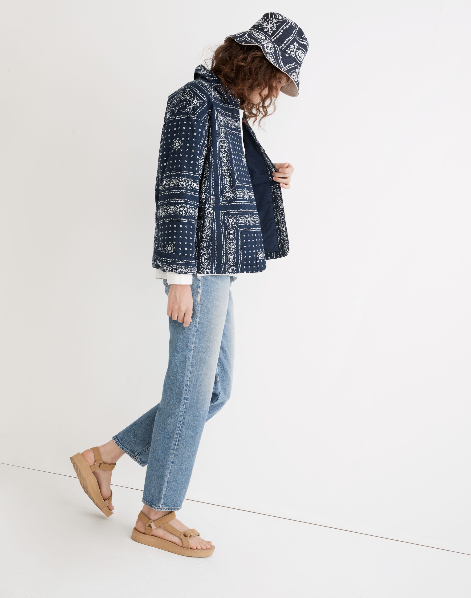 Padded Chore Jacket in Vintage Bandana