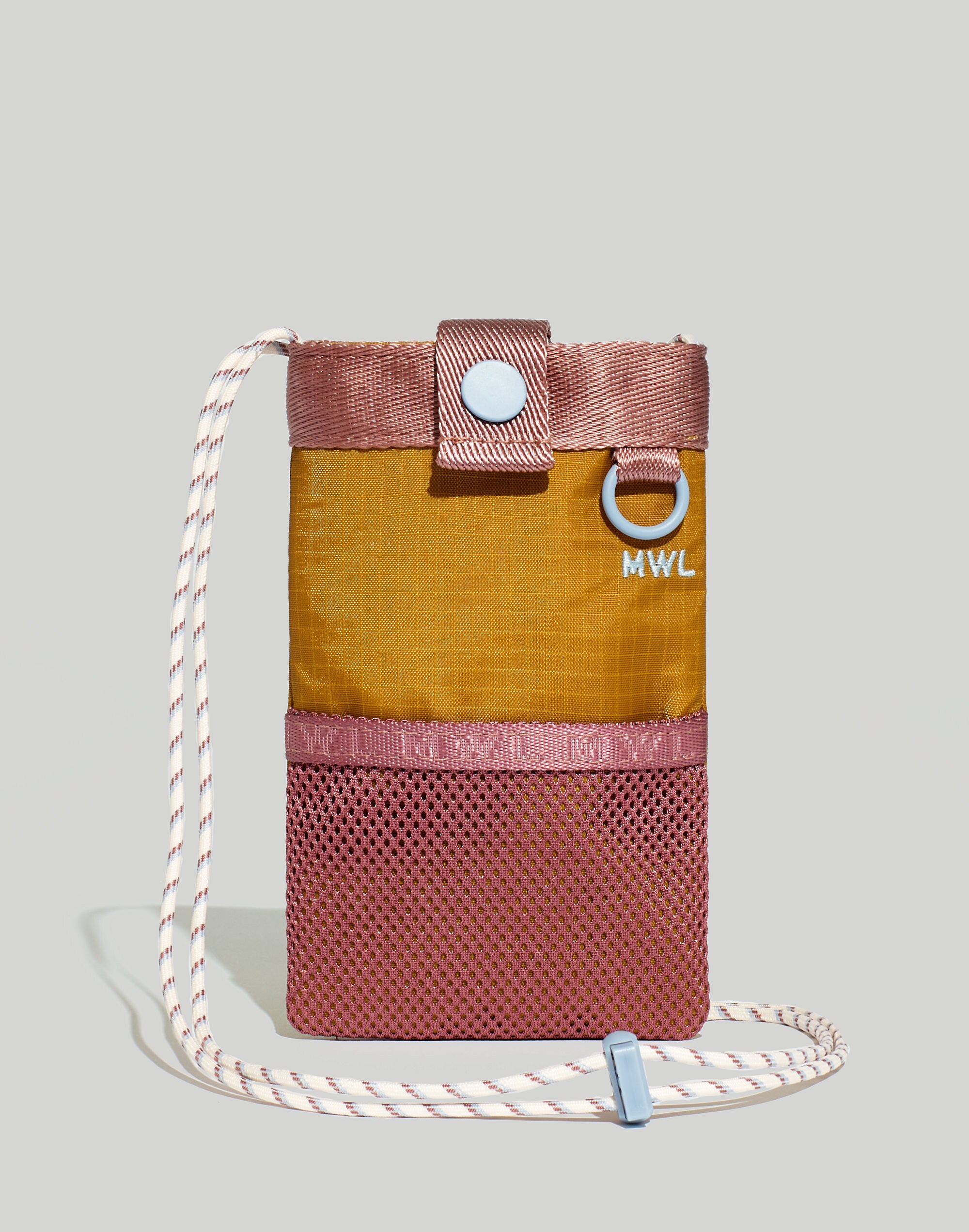 the mwl (re)sourced ripstop nylon smartphone crossbody