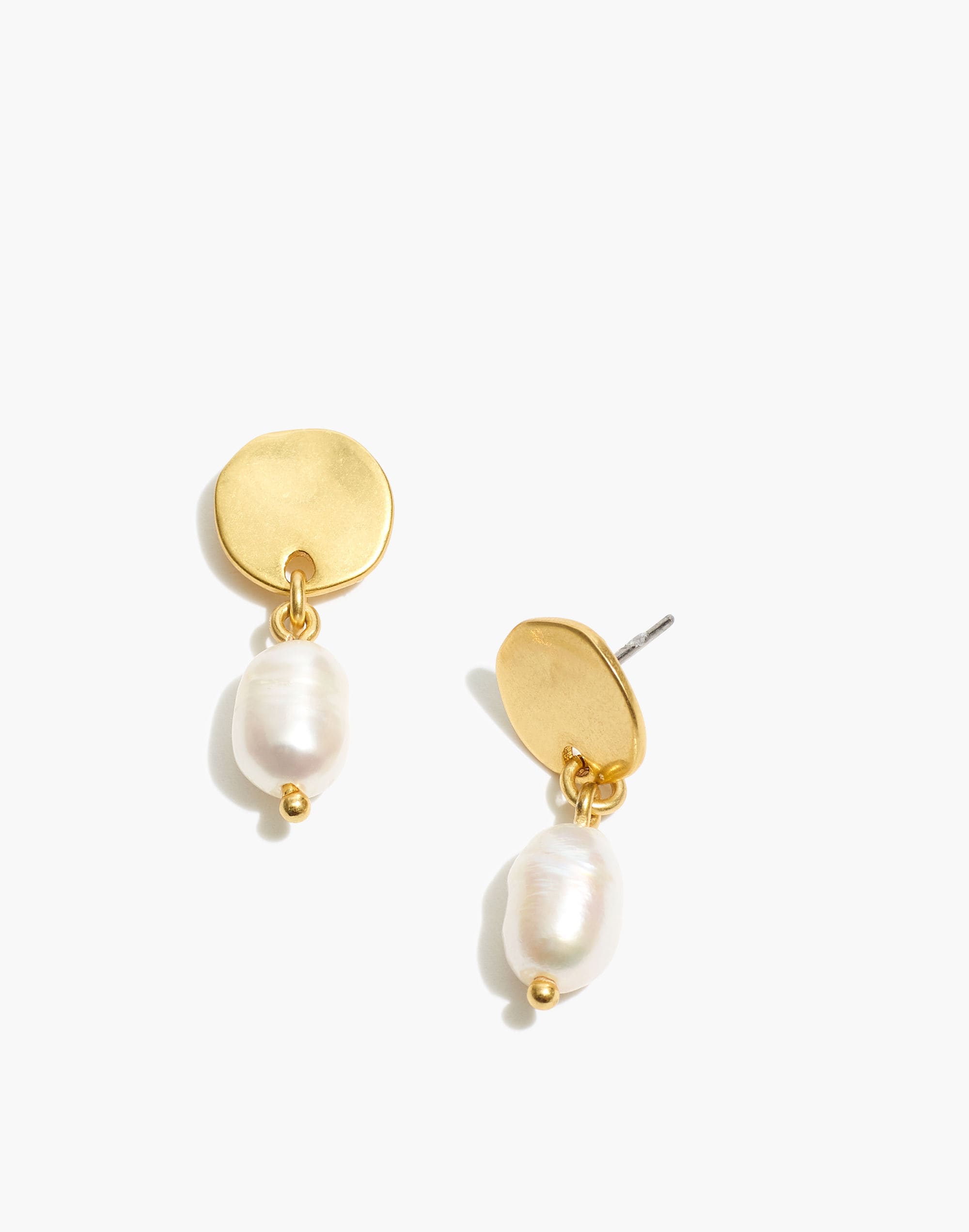 Pearl Disc Earrings