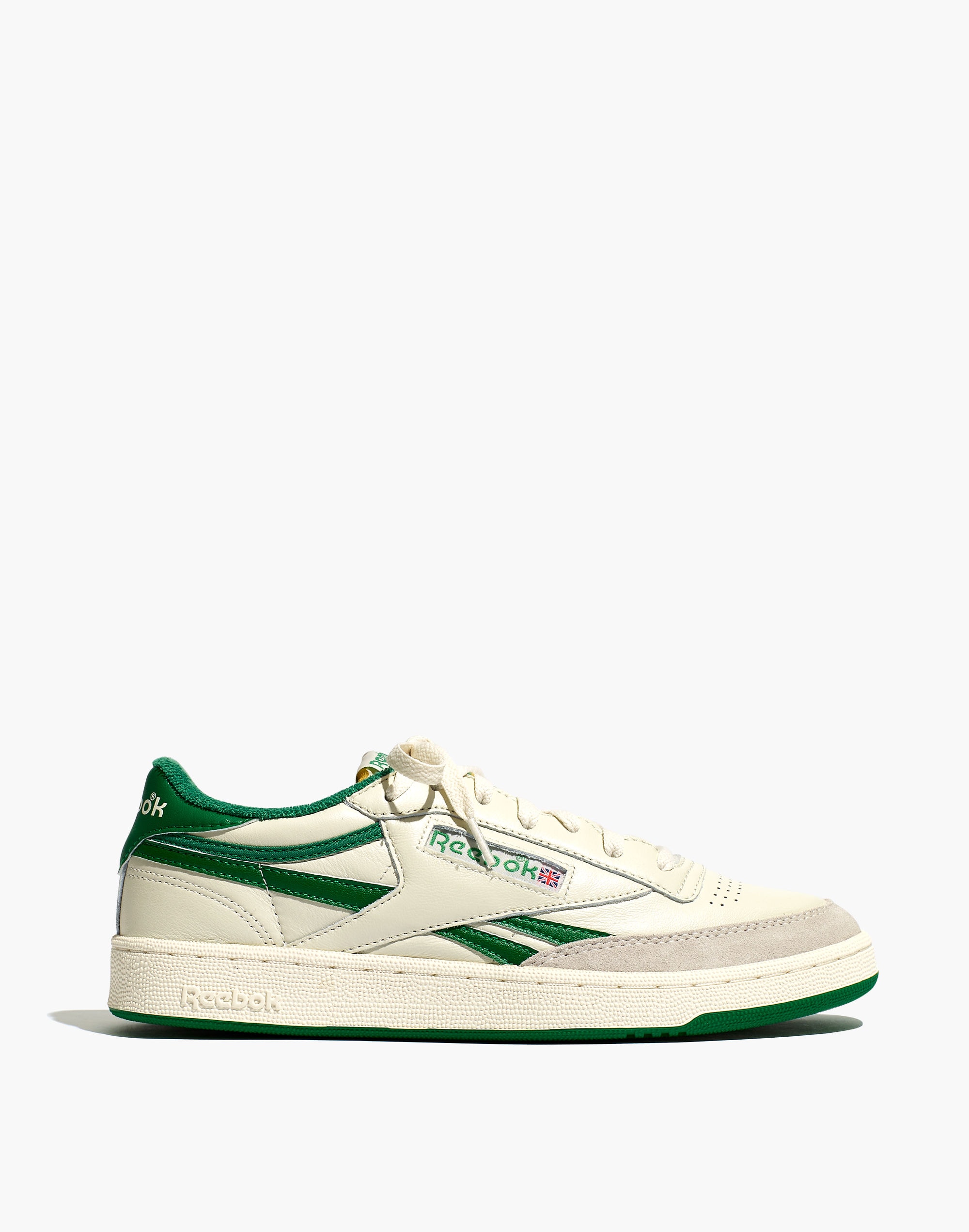 Reebok&reg; Club C Revenge Vintage Sneakers in Chalk and Glen Green
