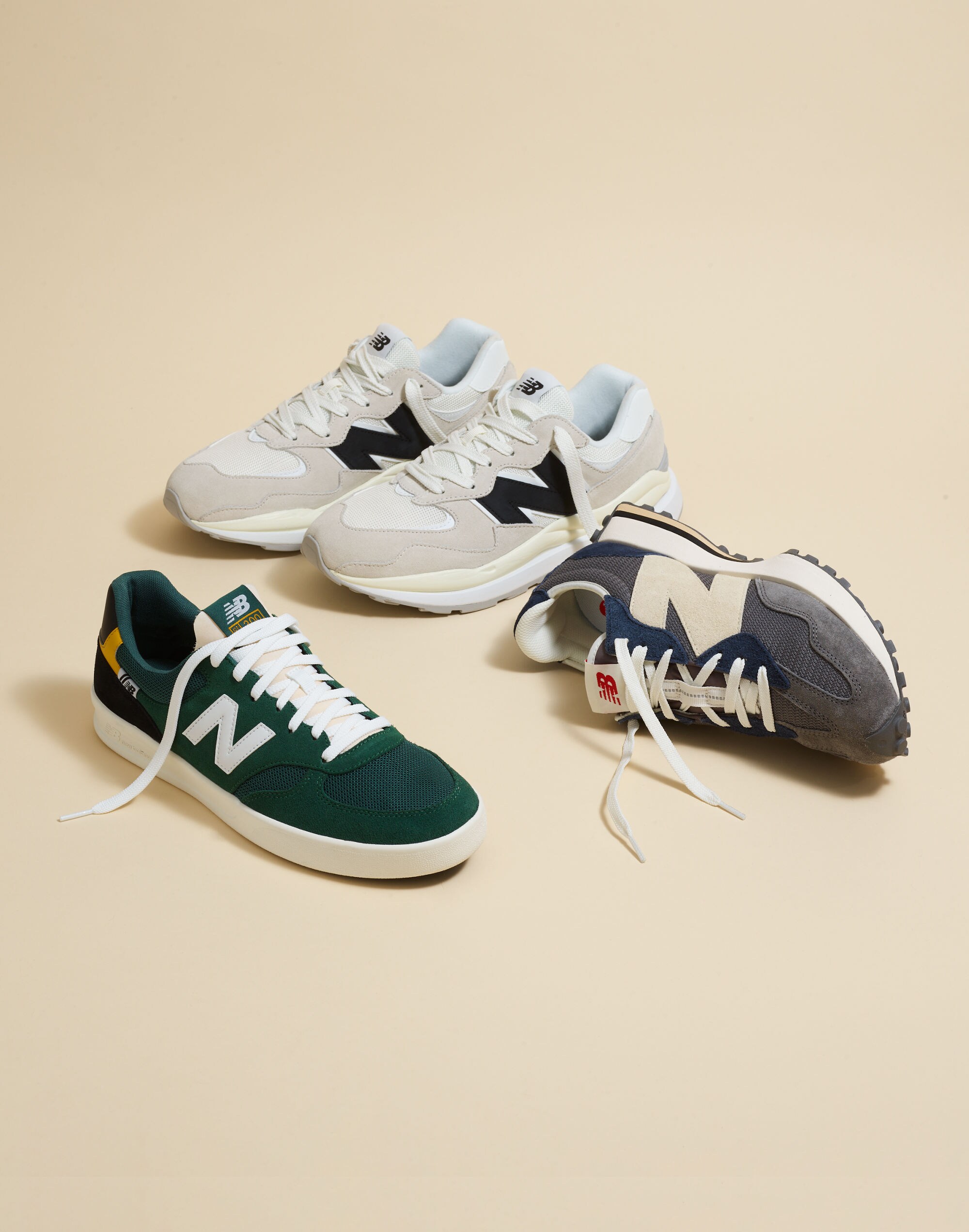 New Balance&reg; 57/40 Sneakers in Sea Salt and Black