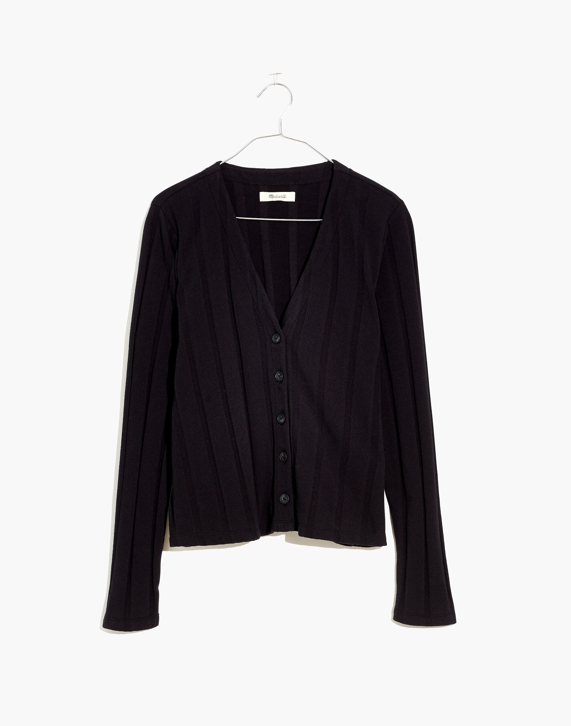 Plus Ribbed Sweater-Knit Cardigan