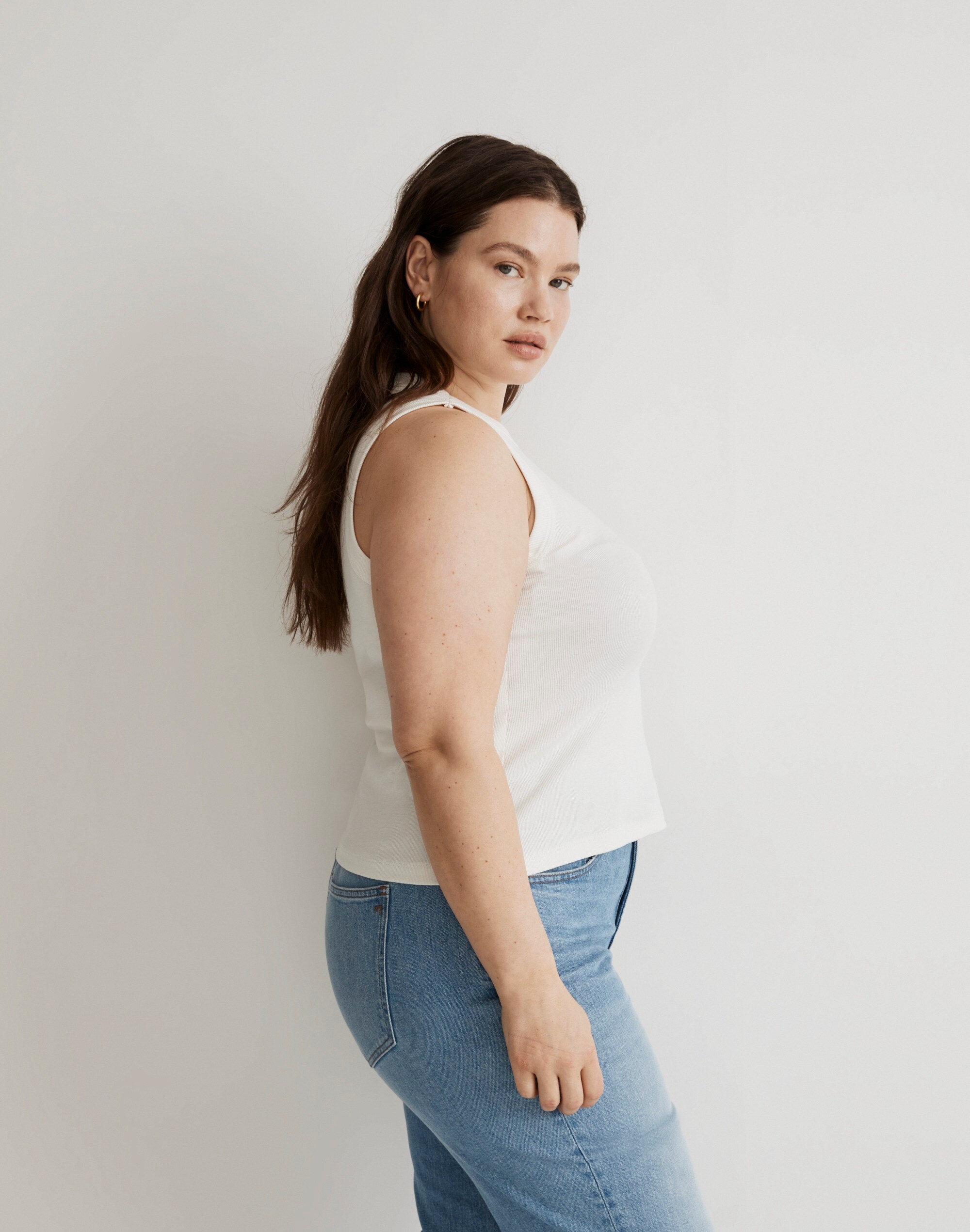 Plus Supima&reg; Rib Cutaway Tank