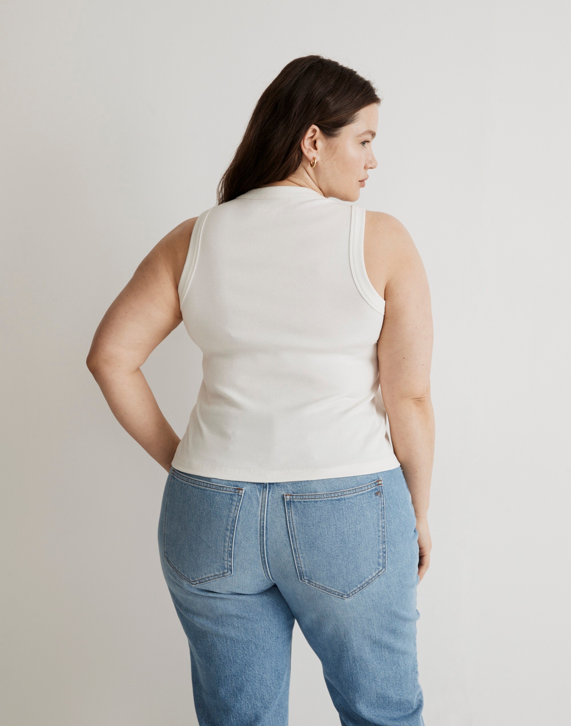 Plus Supima&reg; Rib Cutaway Tank