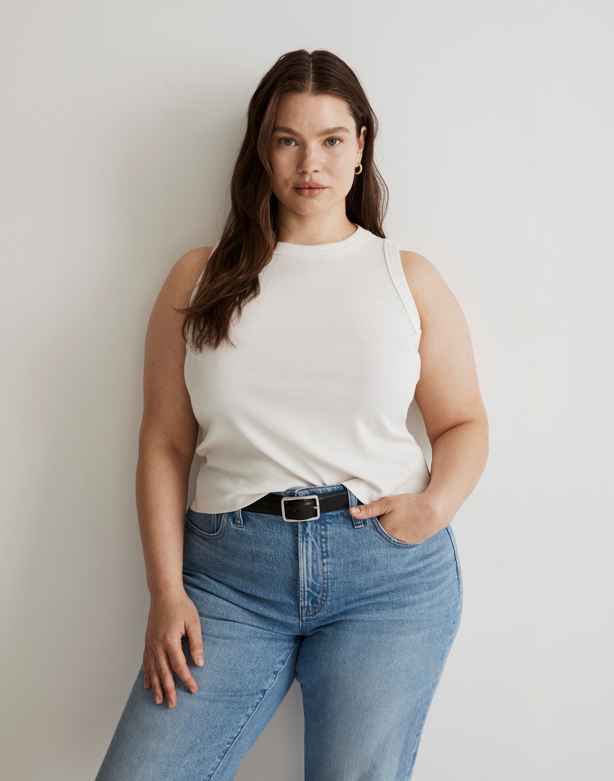 Plus Supima&reg; Rib Cutaway Tank