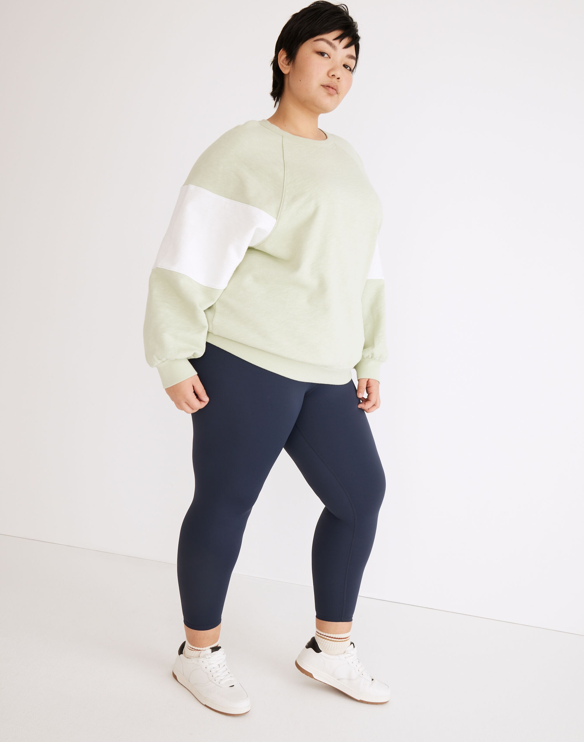 Plus MWL Oversized Raglan Sweatshirt in Colorblock | Madewell