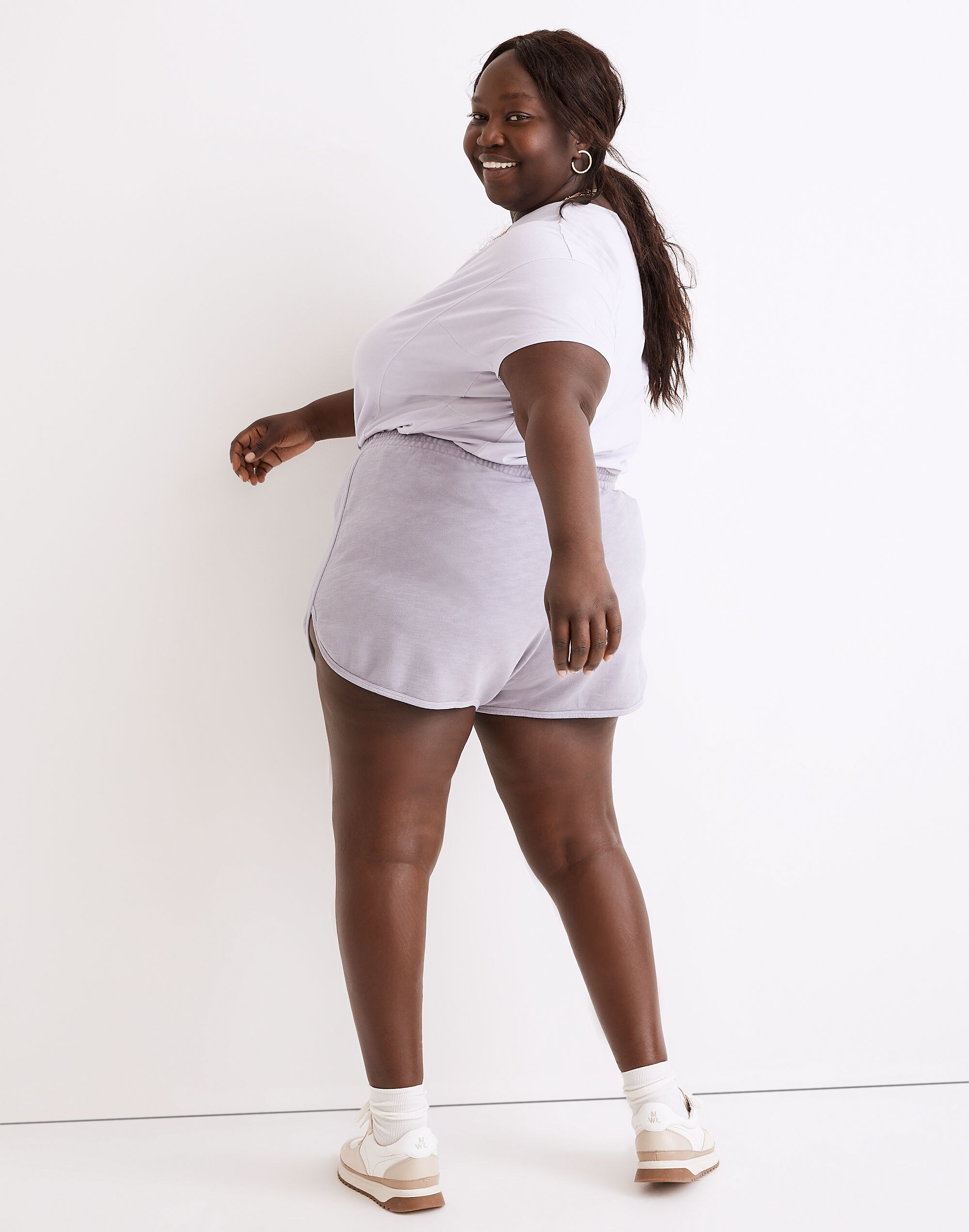 Plus MWL Curved-Hem Sweatshorts