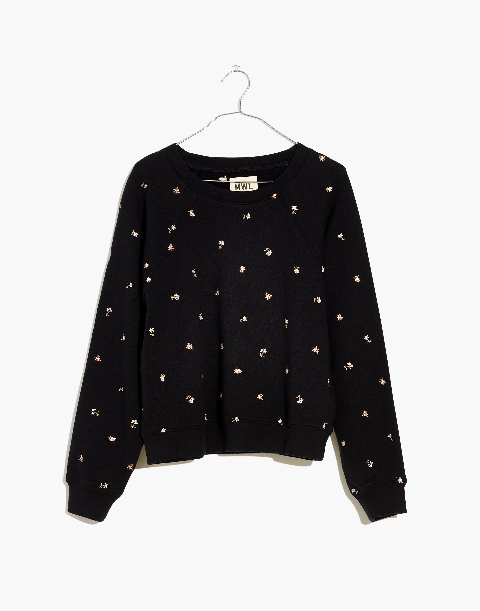 Plus MWL Embroidered Shrunken Sweatshirt in Spring Floral