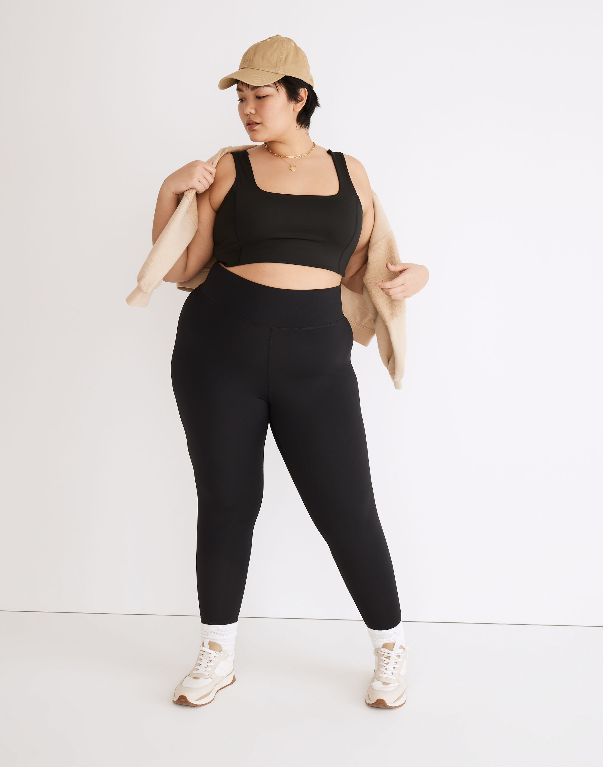 plus mwl flex square-neck sports bra