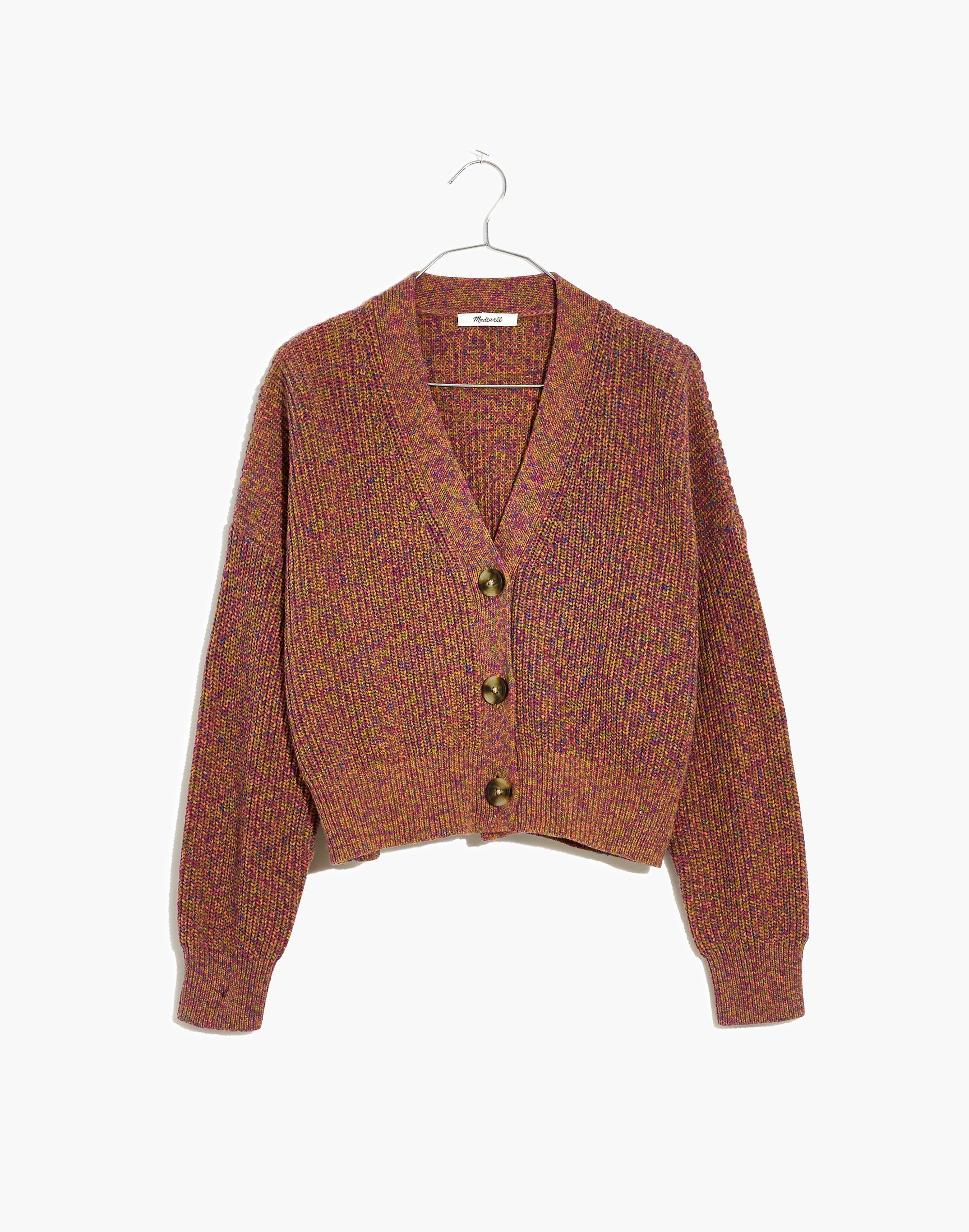 Marled Greywood Crop Cardigan Sweater