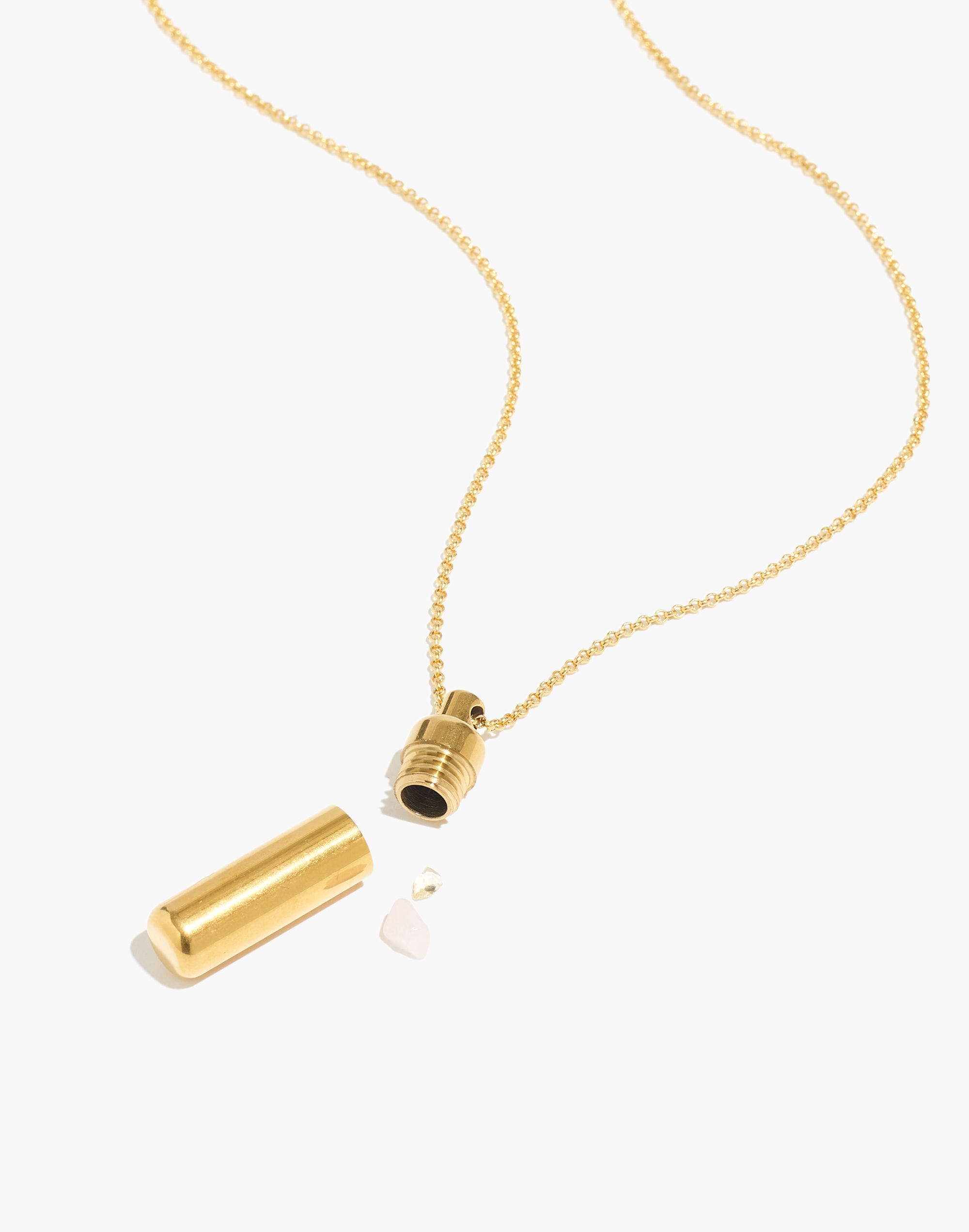 Stone Collection Cylinder Pendant Necklace