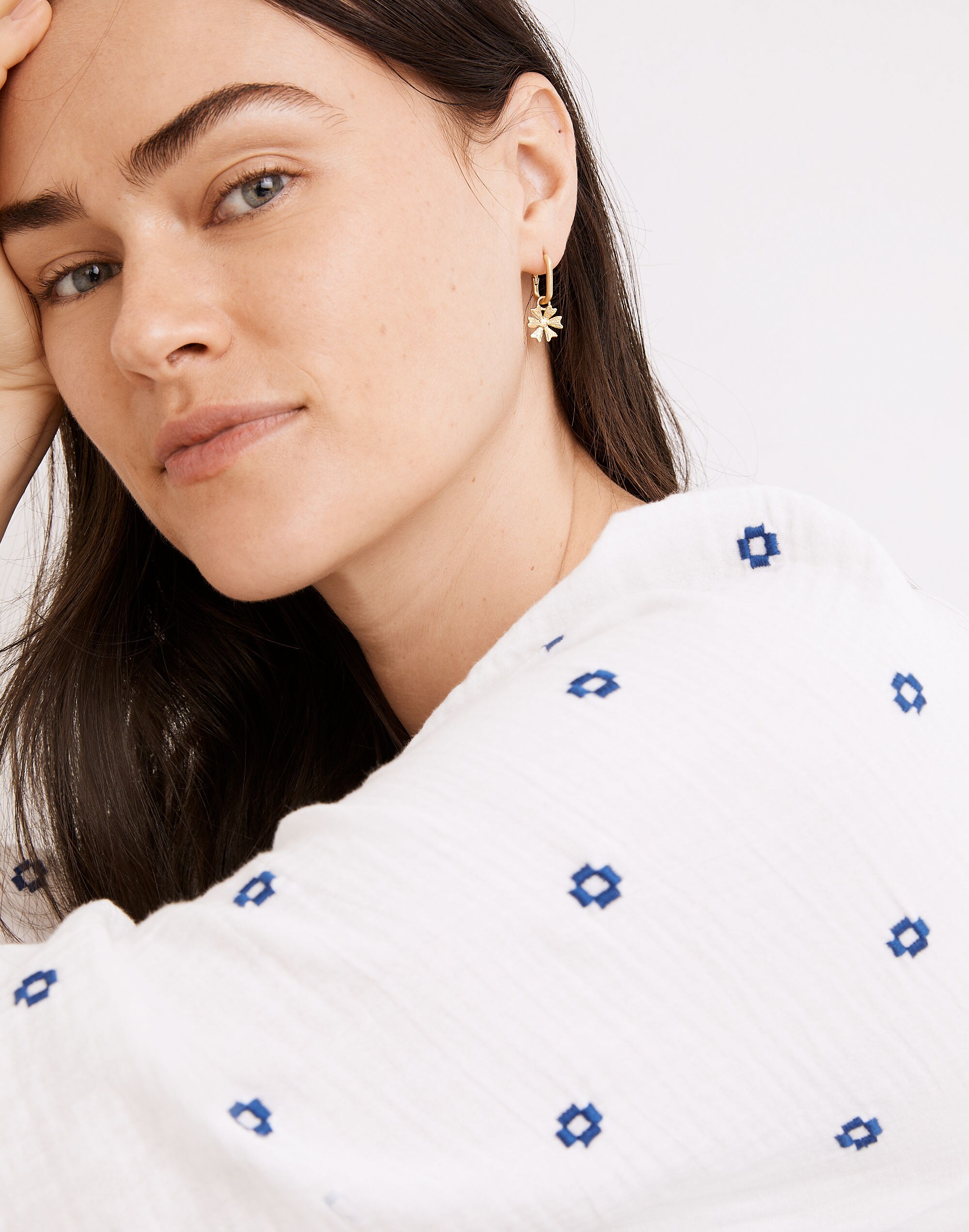 Mojave Daisy Carabiner Huggie Hoop Earrings