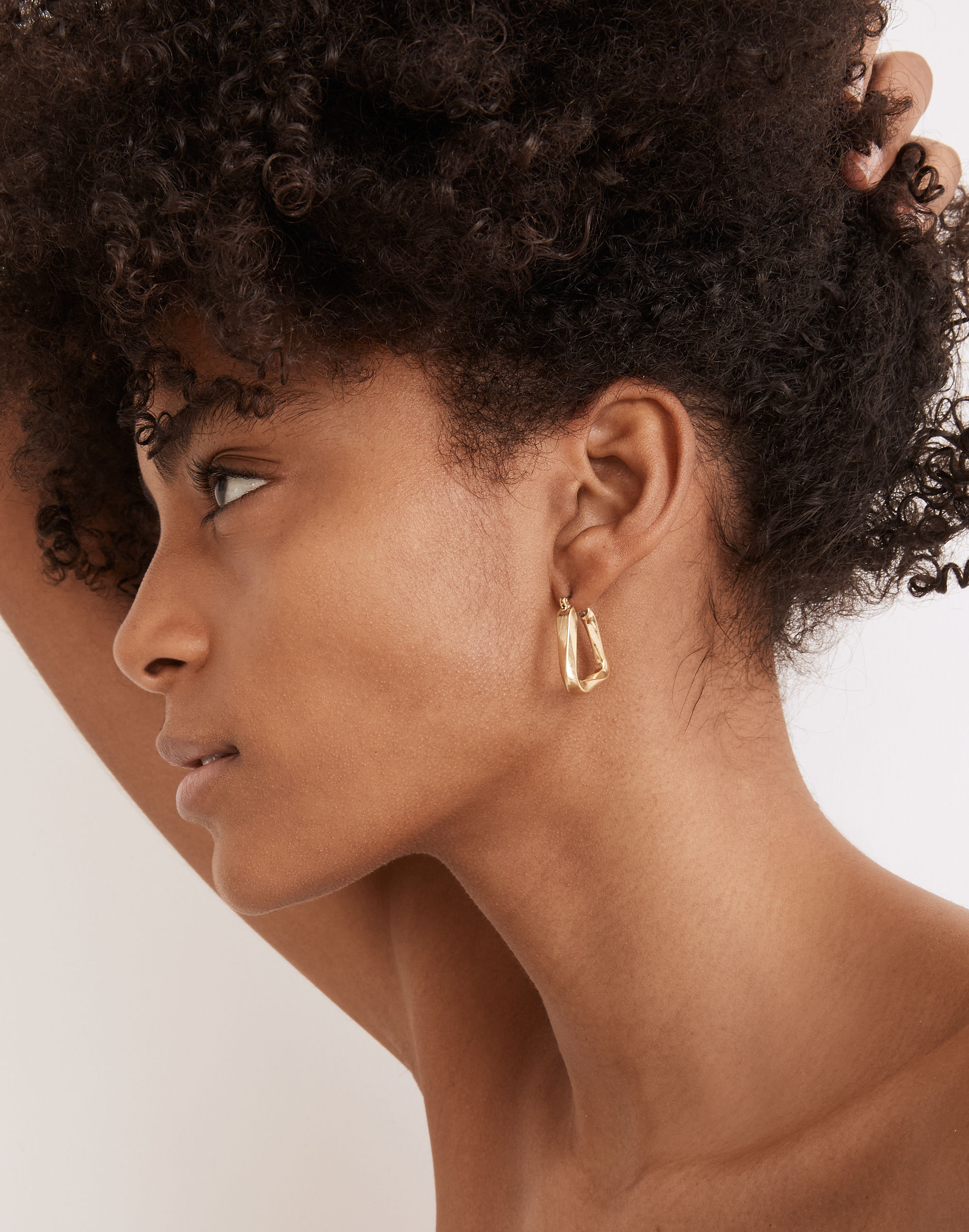Twisted Triangle Hoop Earrings