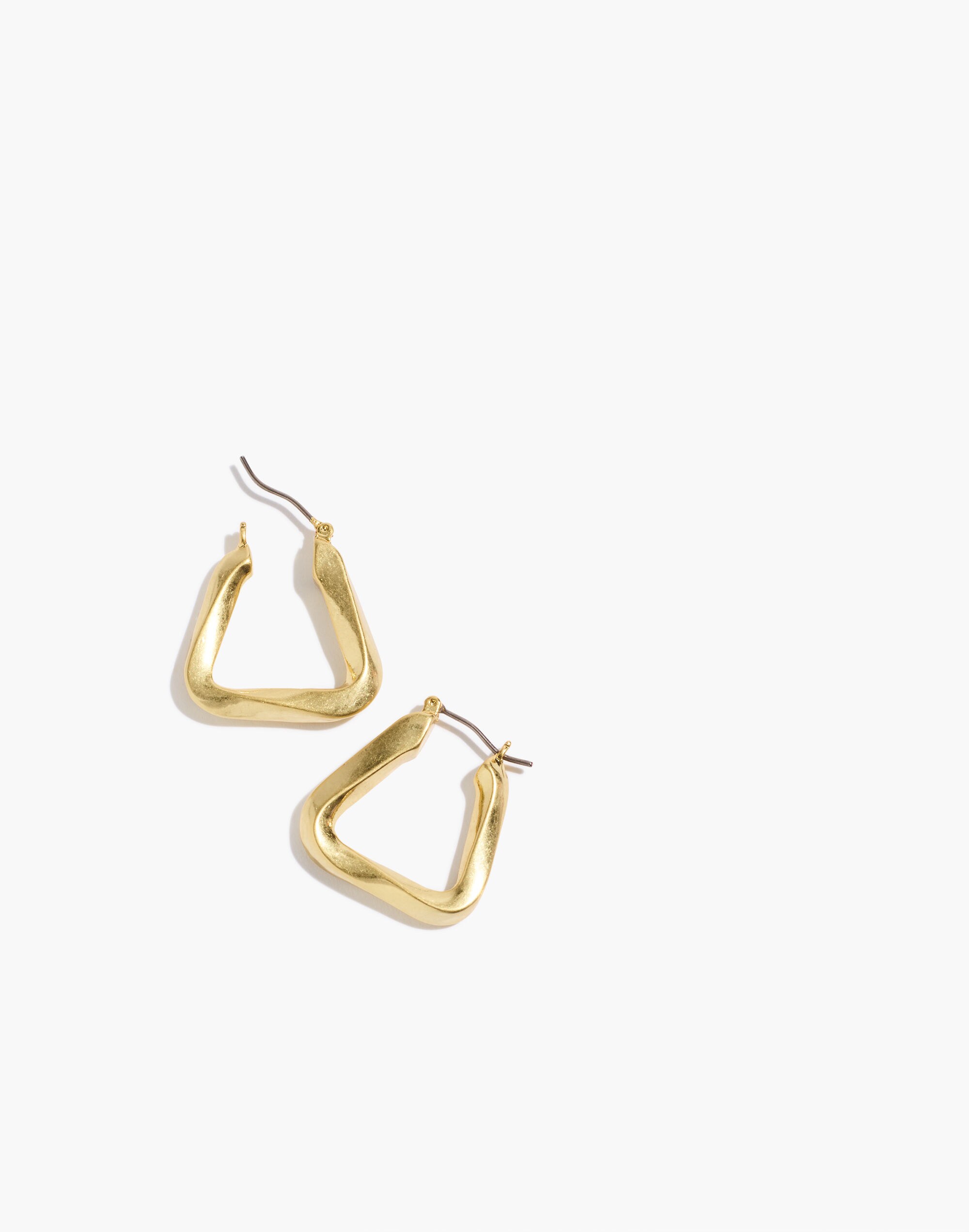 Twisted Triangle Hoop Earrings