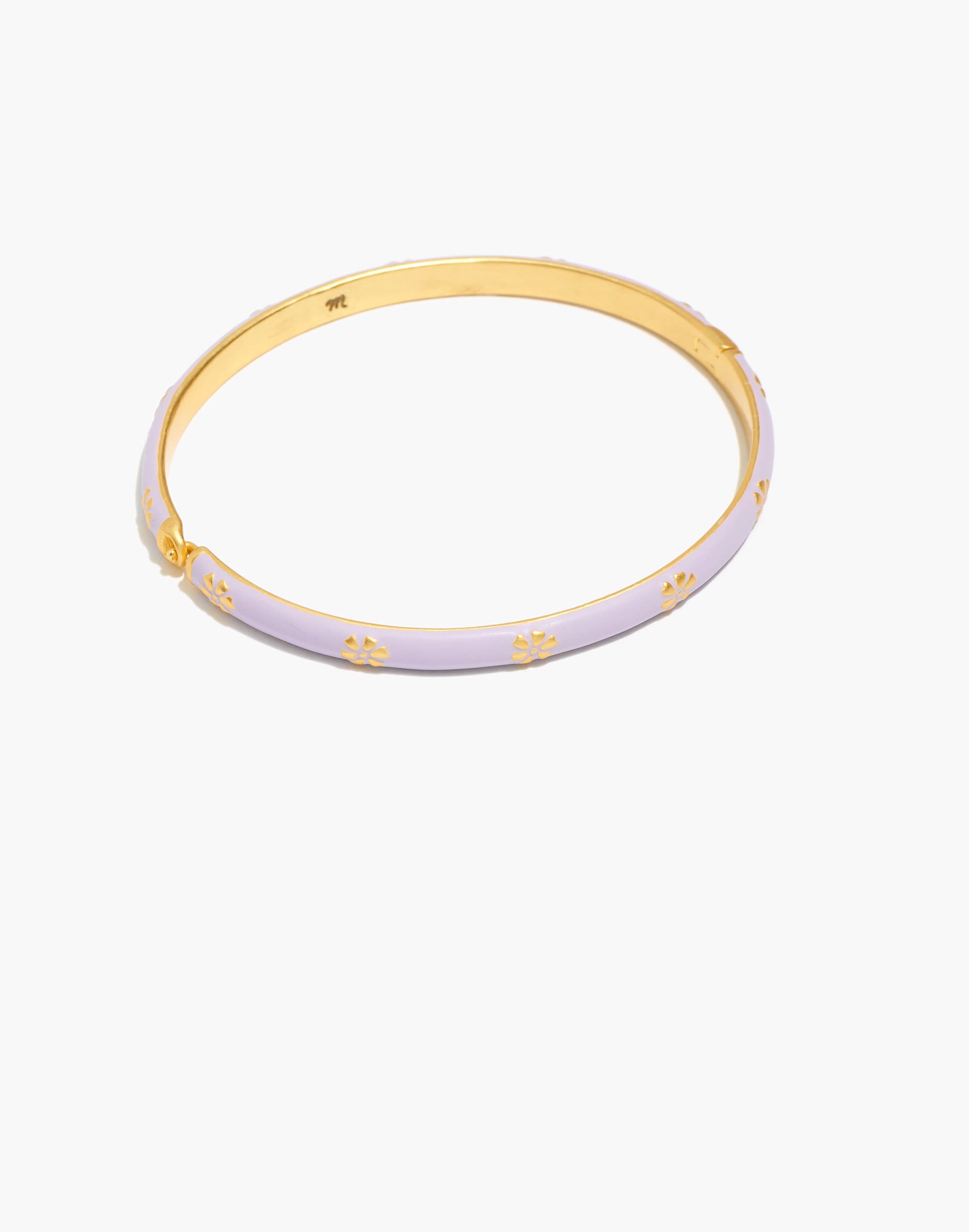 Retro Daisy Enamel Bangle Bracelet