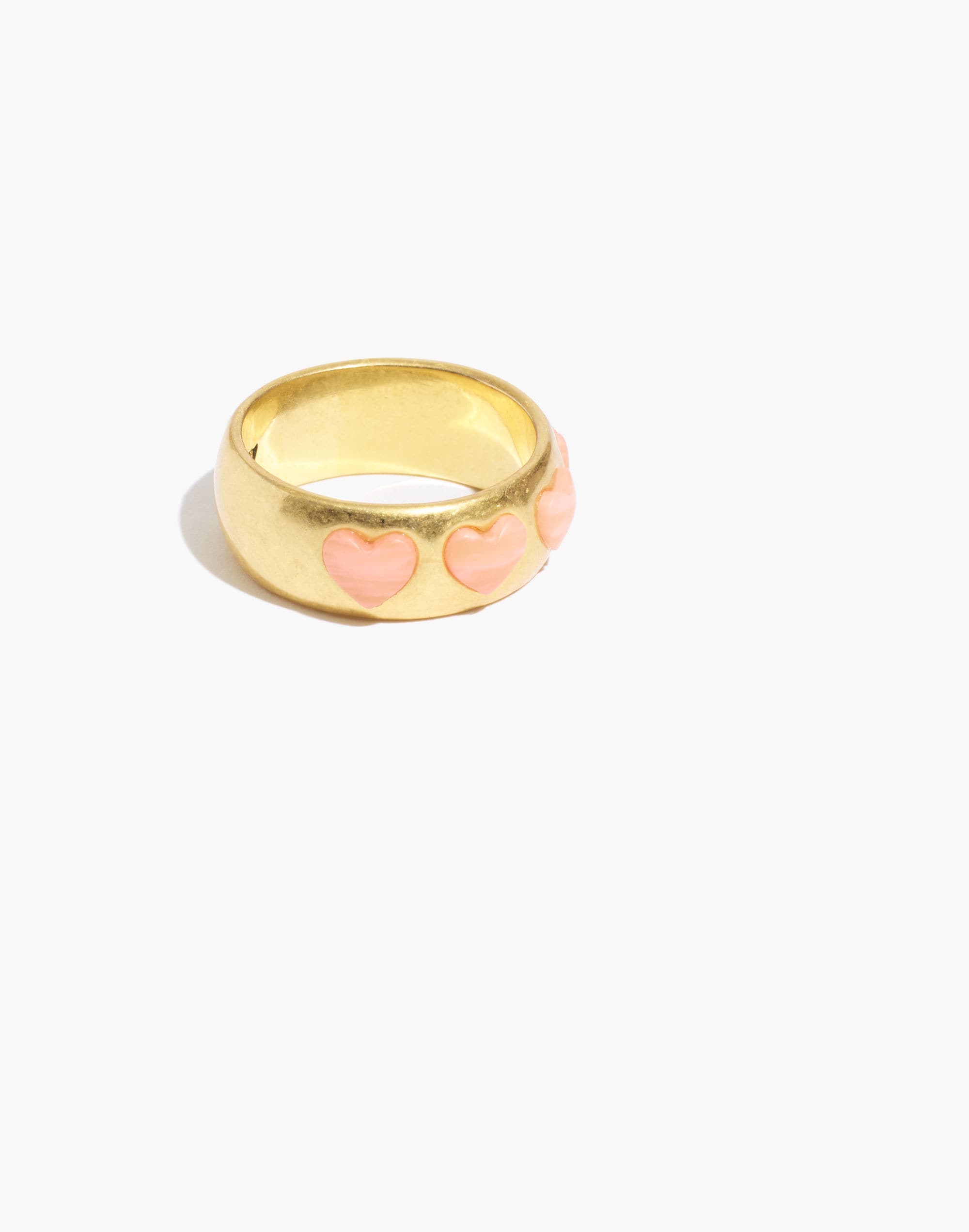 Stone Heart Band Ring