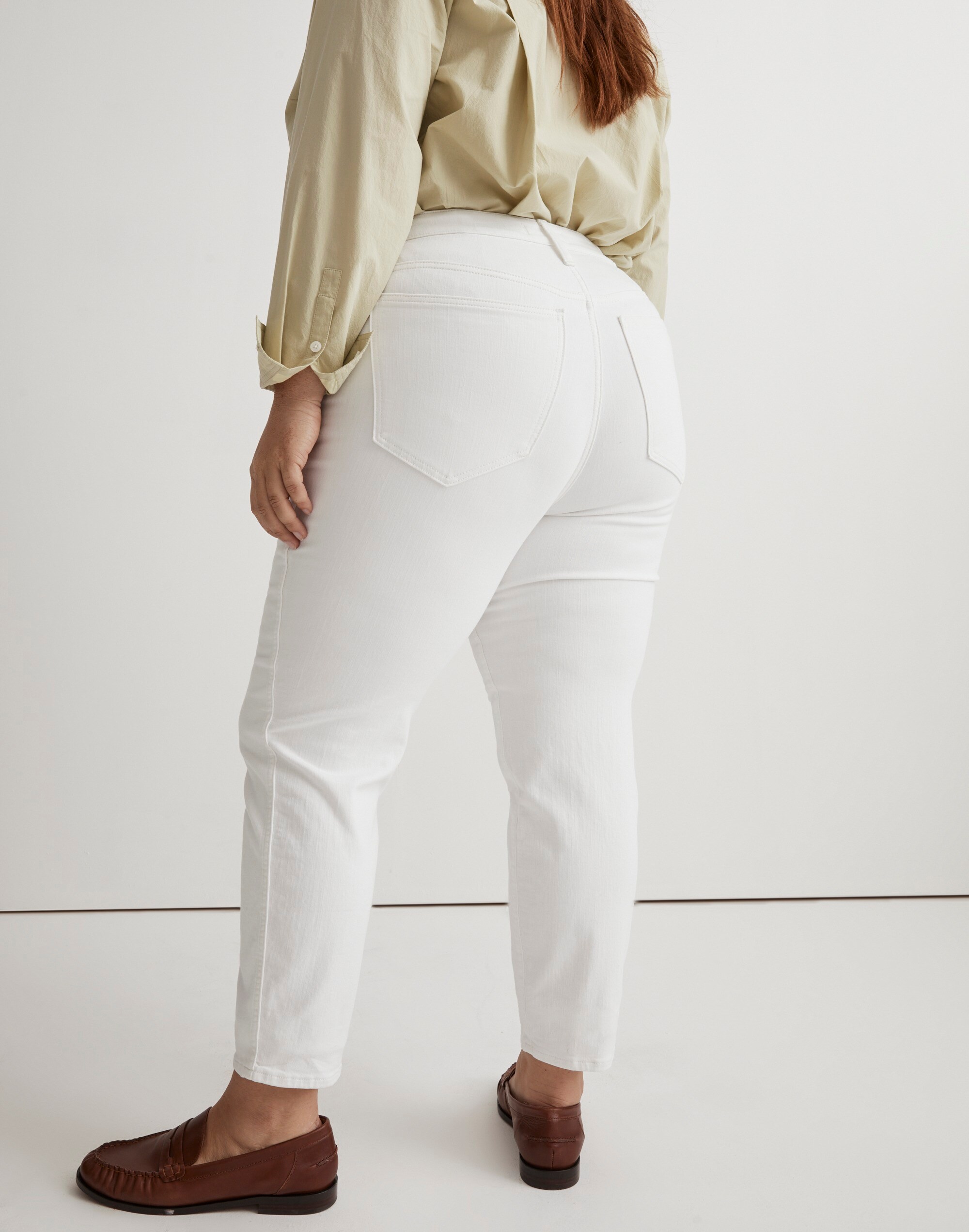 Plus Stovepipe Jeans in Pure White