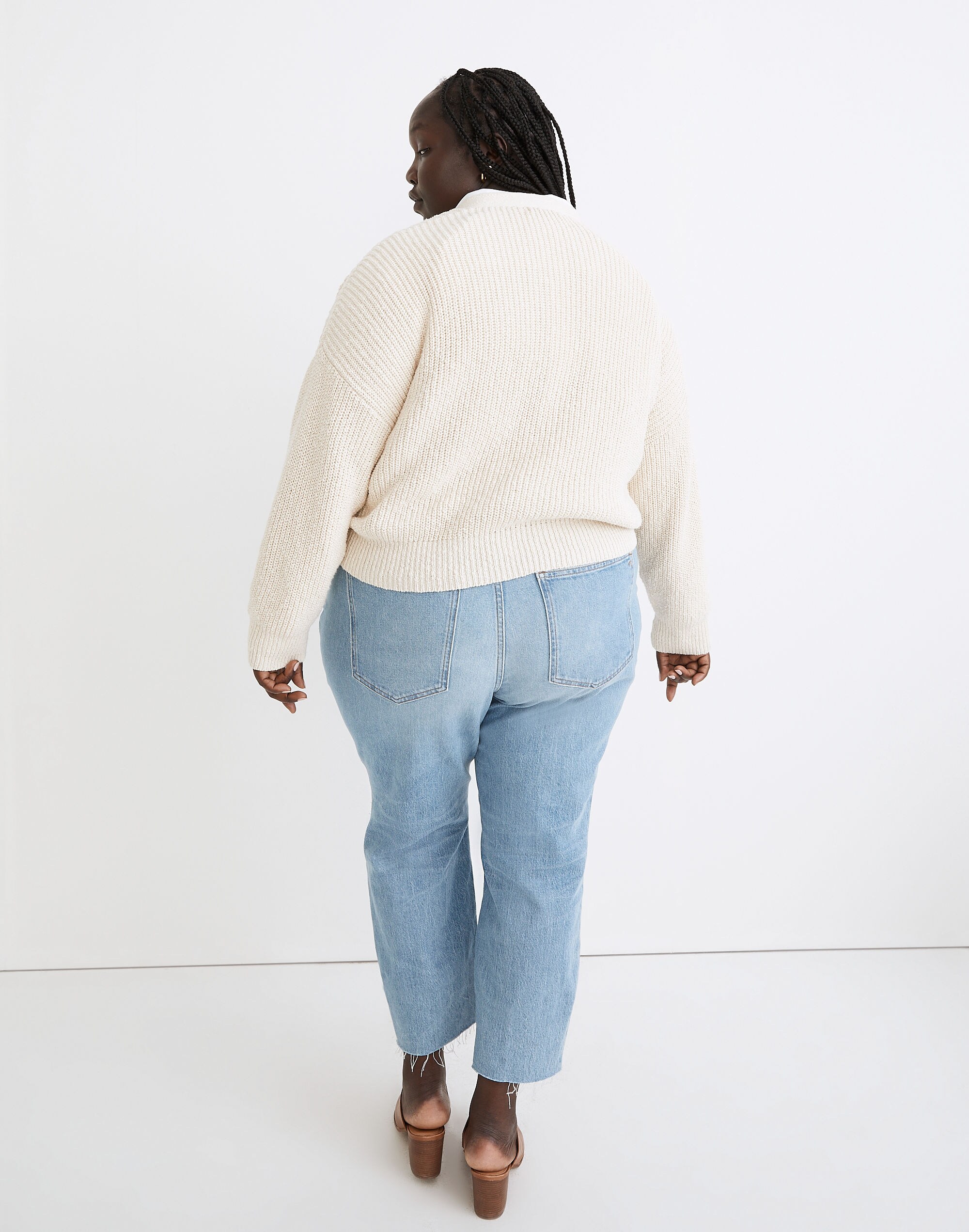 Plus Greywood Crop Cardigan Sweater