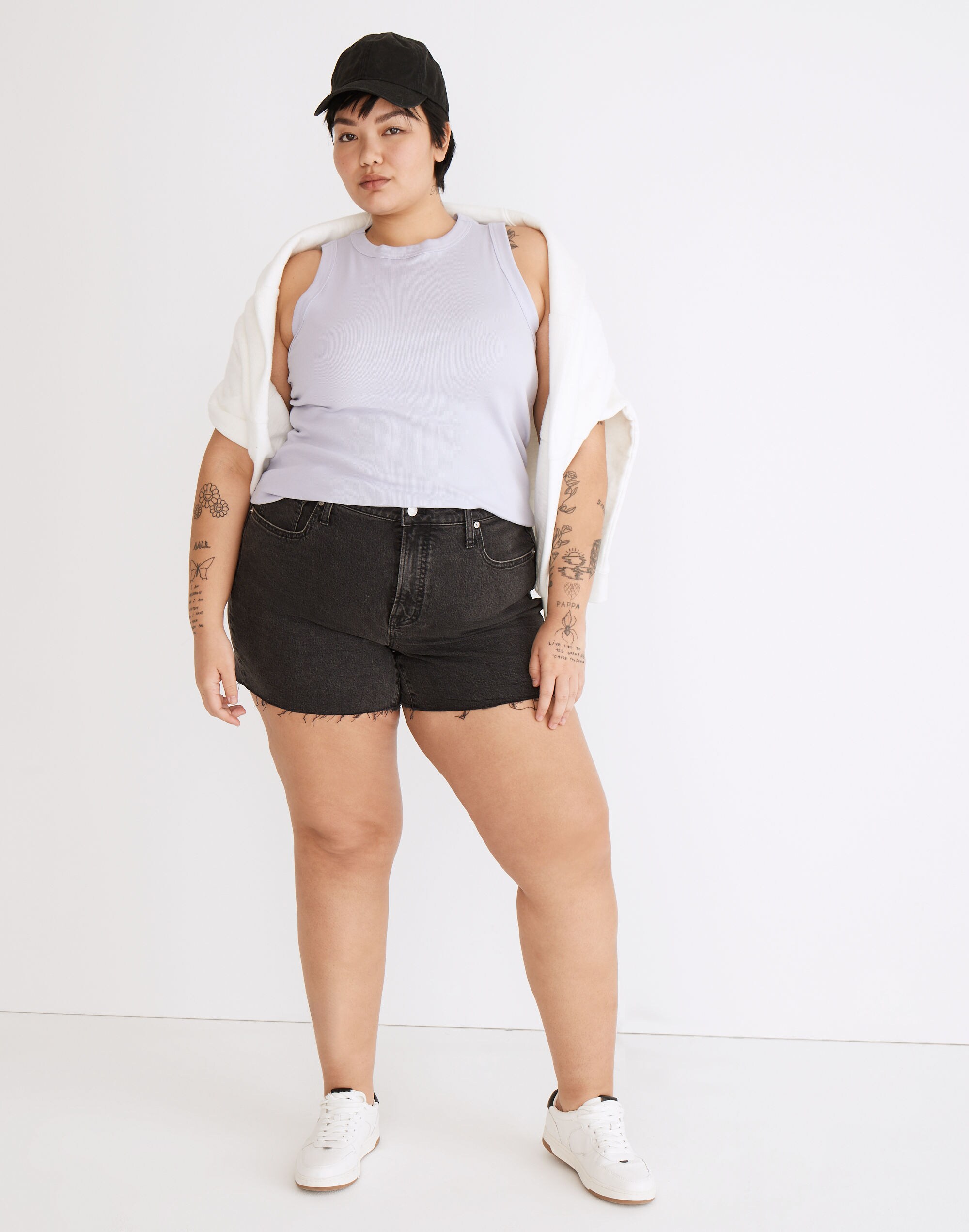 The Plus Perfect Jean Short in Lunar Wash