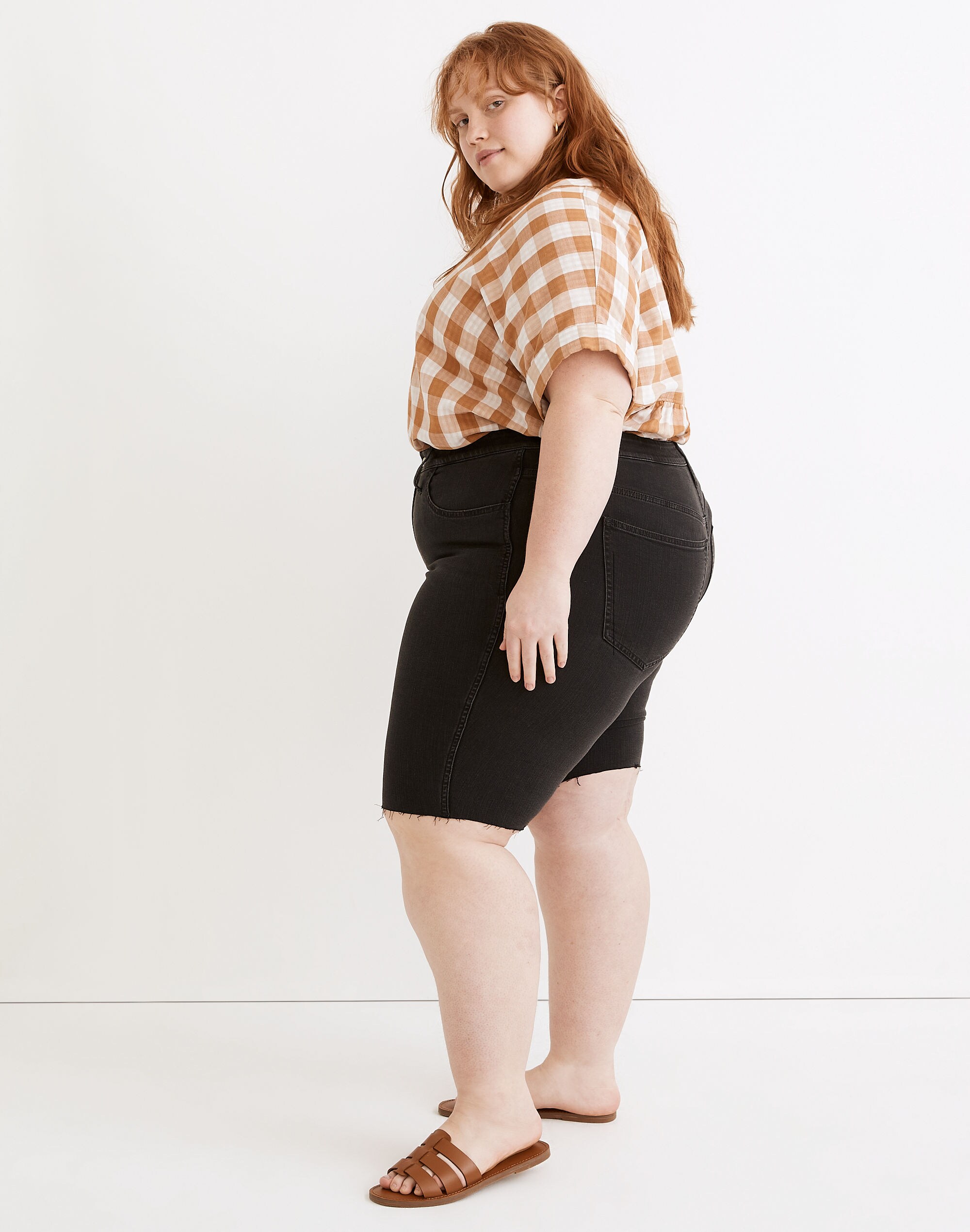 Plus Roadtripper Supersoft Biker Shorts in Lunar Wash