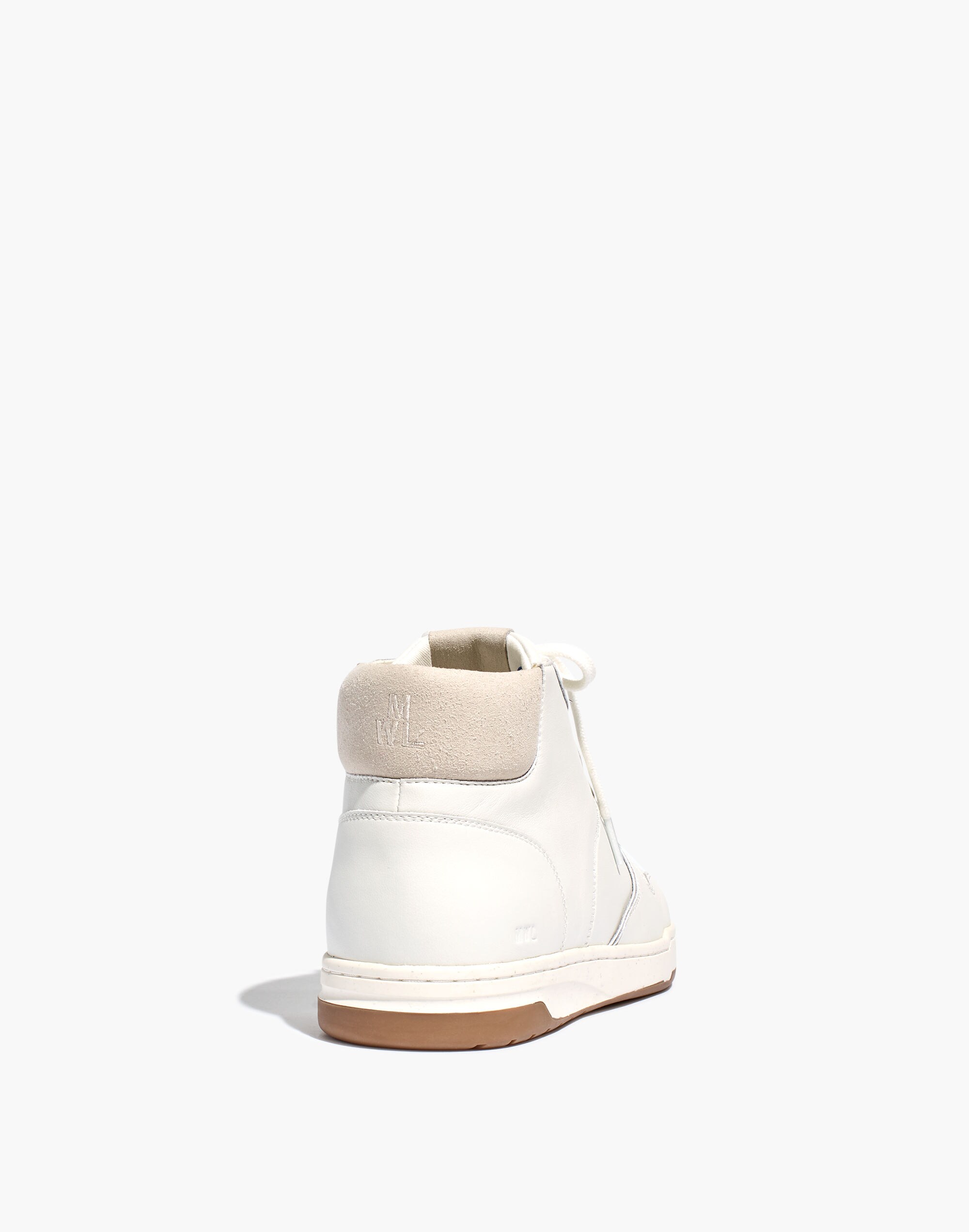 Court High-Top Sneakers in Antique White and Multi
