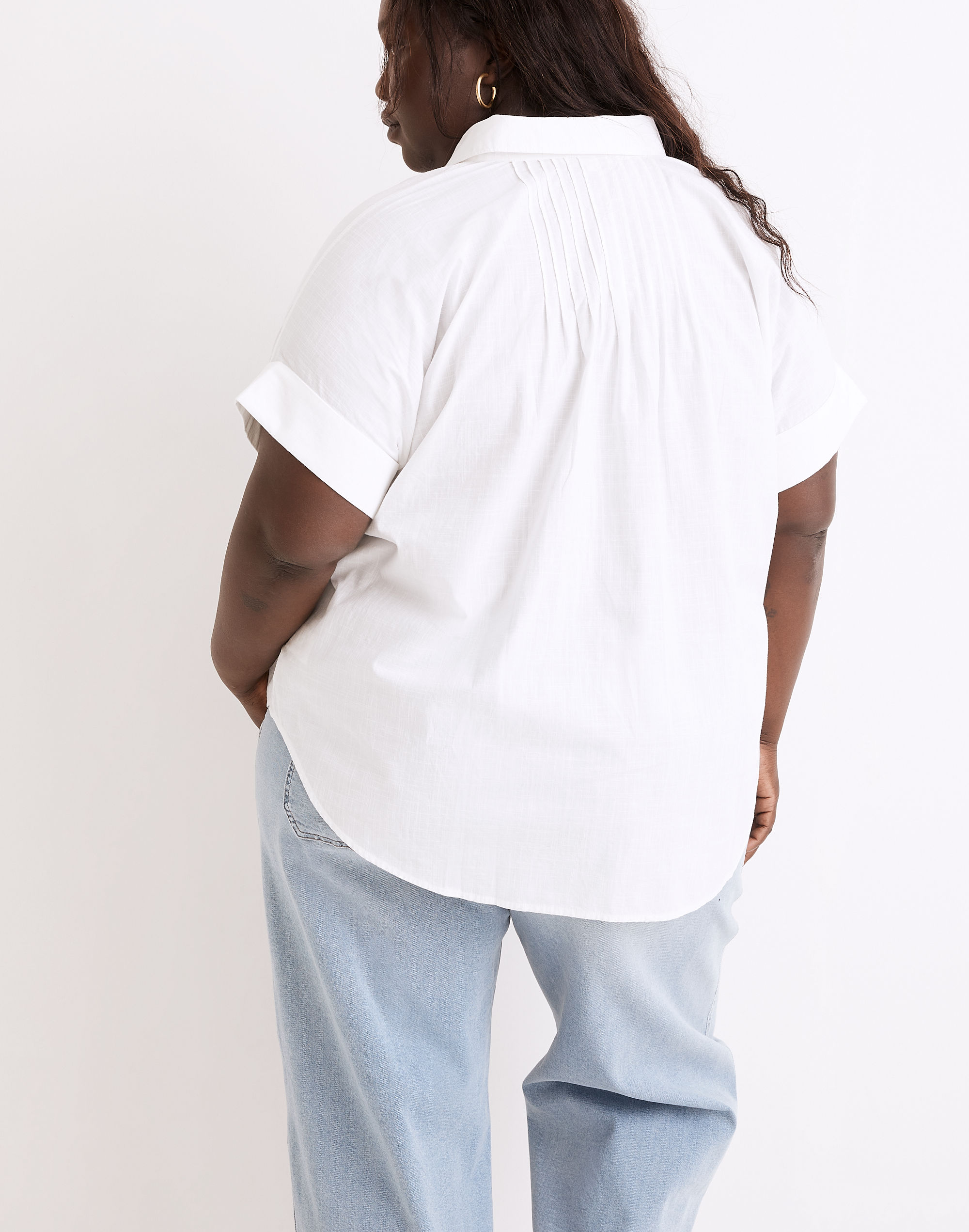 Plus Courier Pintuck-Back Shirt