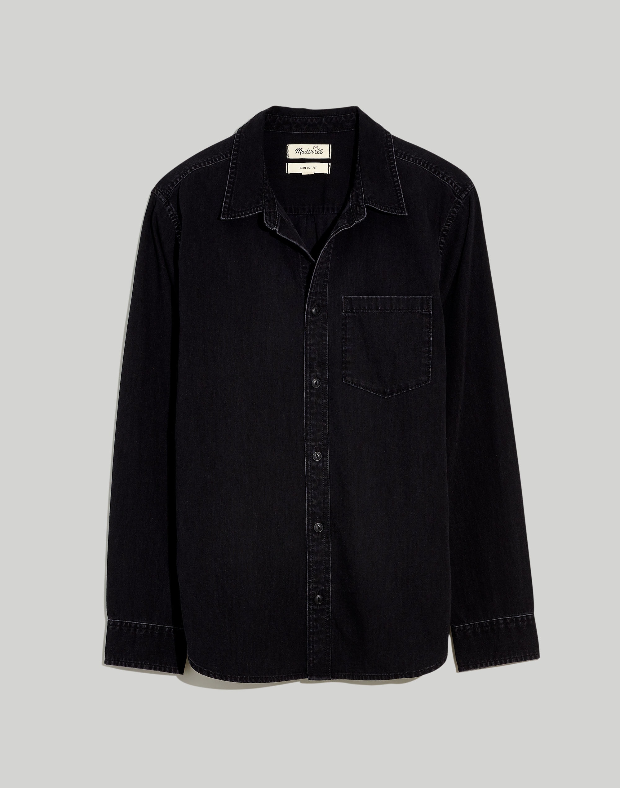 Denim Perfect Long-Sleeve Shirt in Cutler Wash