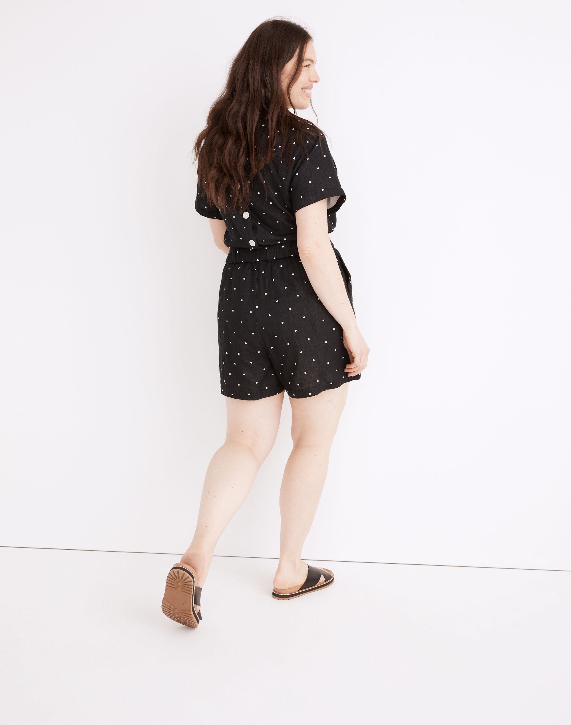 Jacquard Easy Pull-On Shorts in Square Spot