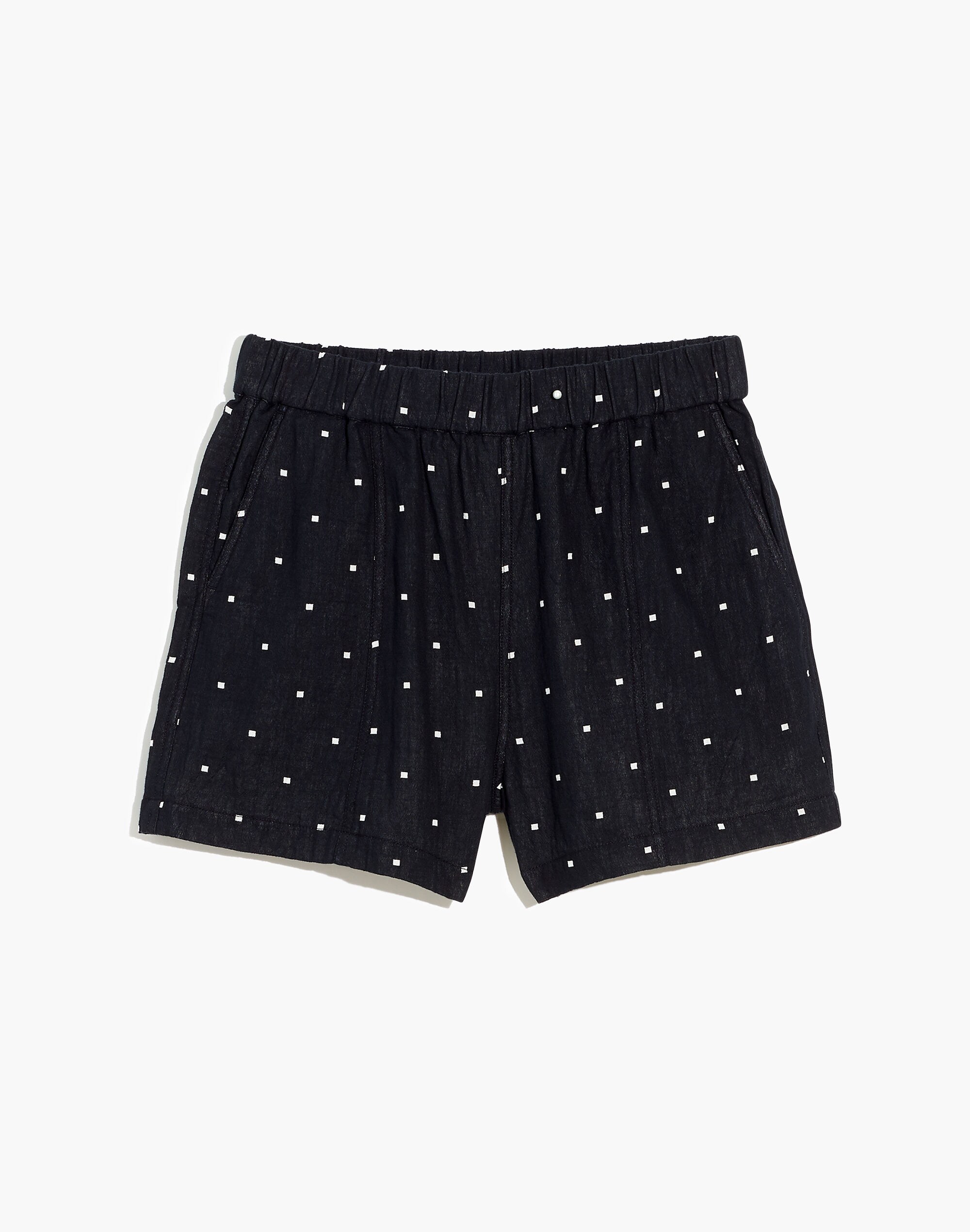 Jacquard Easy Pull-On Shorts in Square Spot