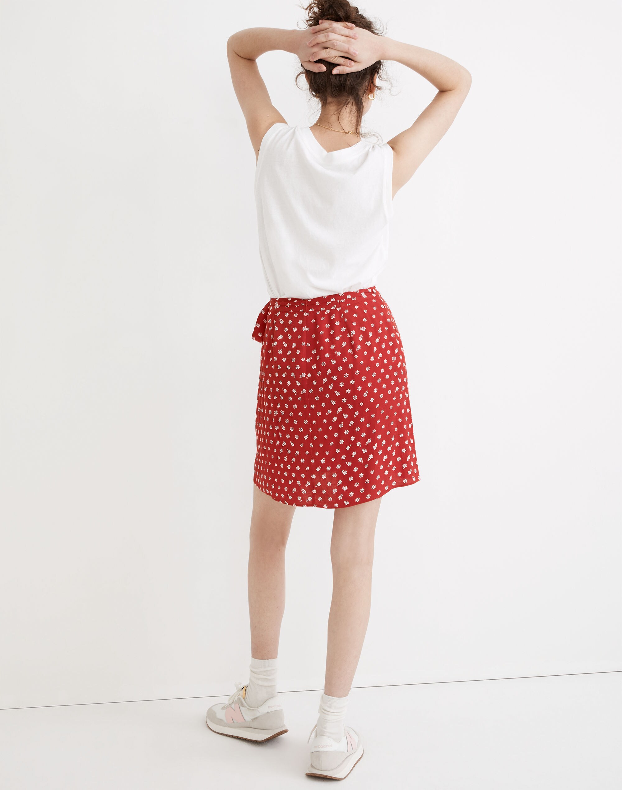 Wrap Mini Skirt in Bandana Flower