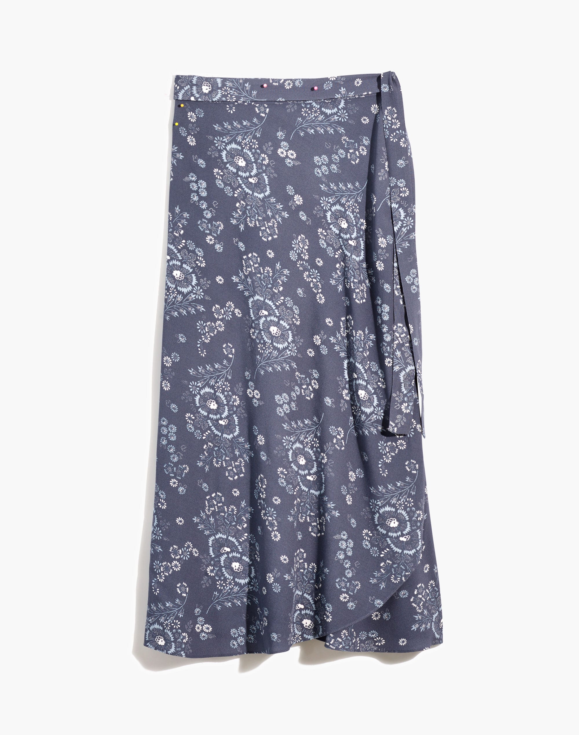 Wrap Midi Skirt in Archival Floral