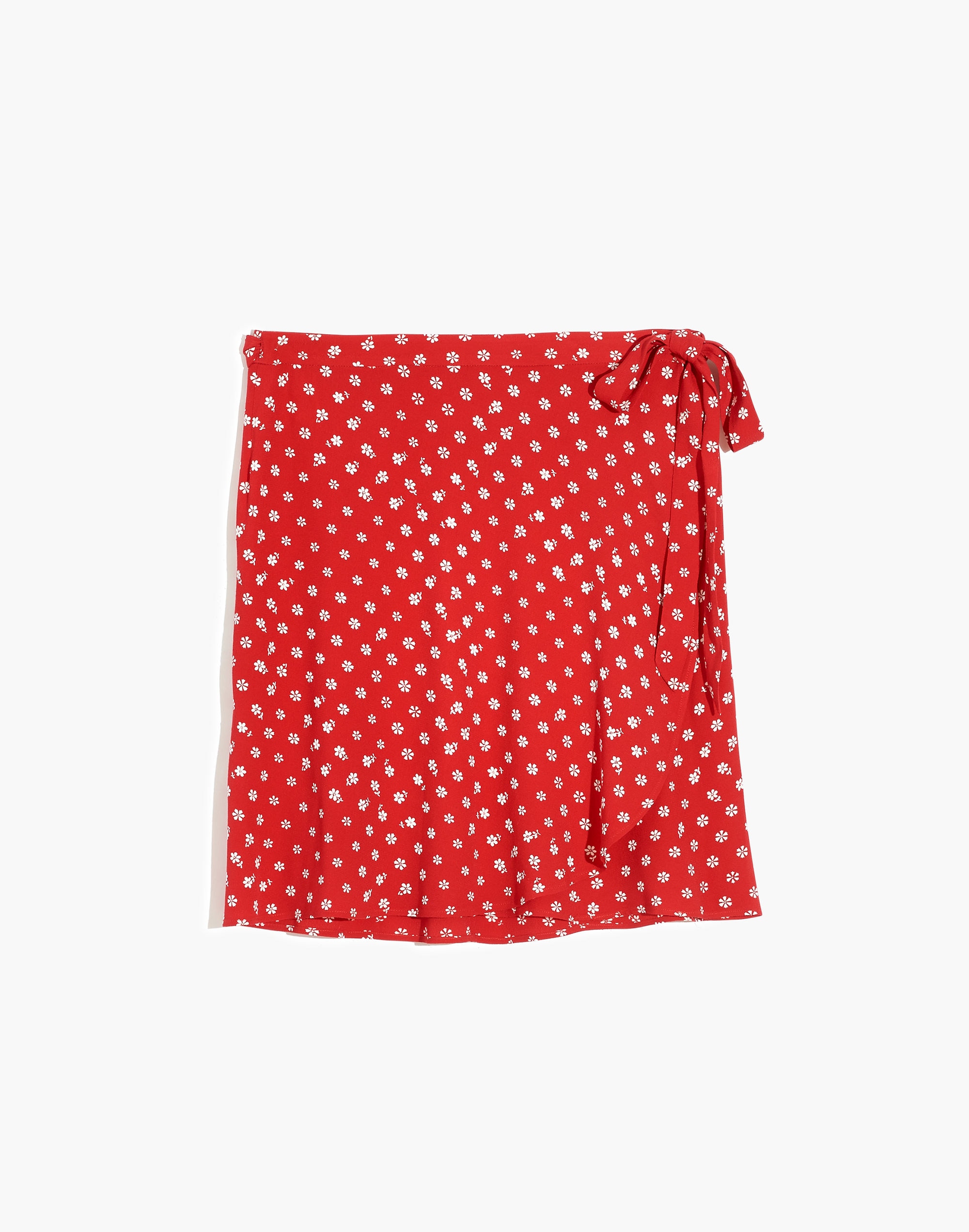 Plus Wrap Mini Skirt in Bandana Flower