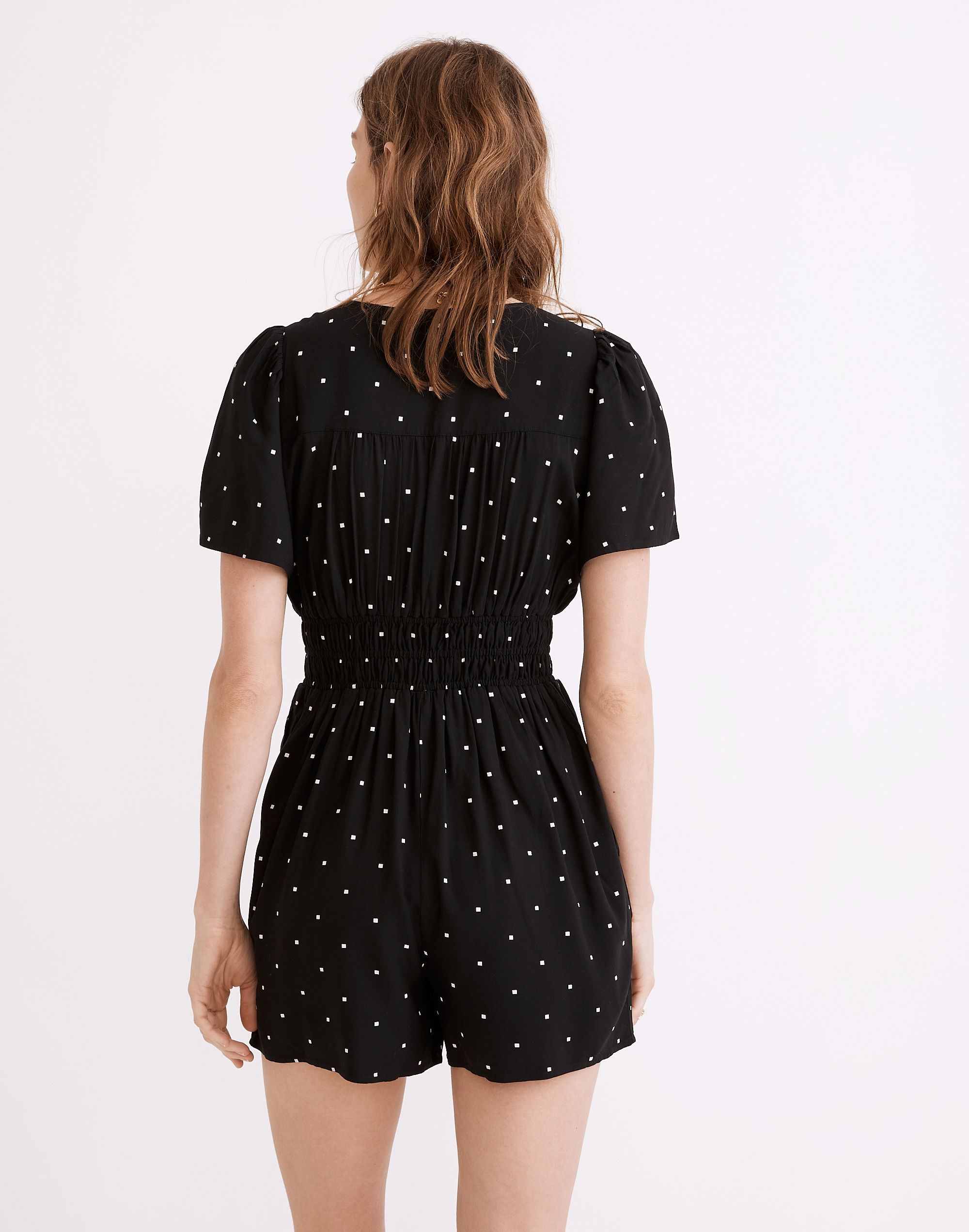 Sophia Romper in Square Spot