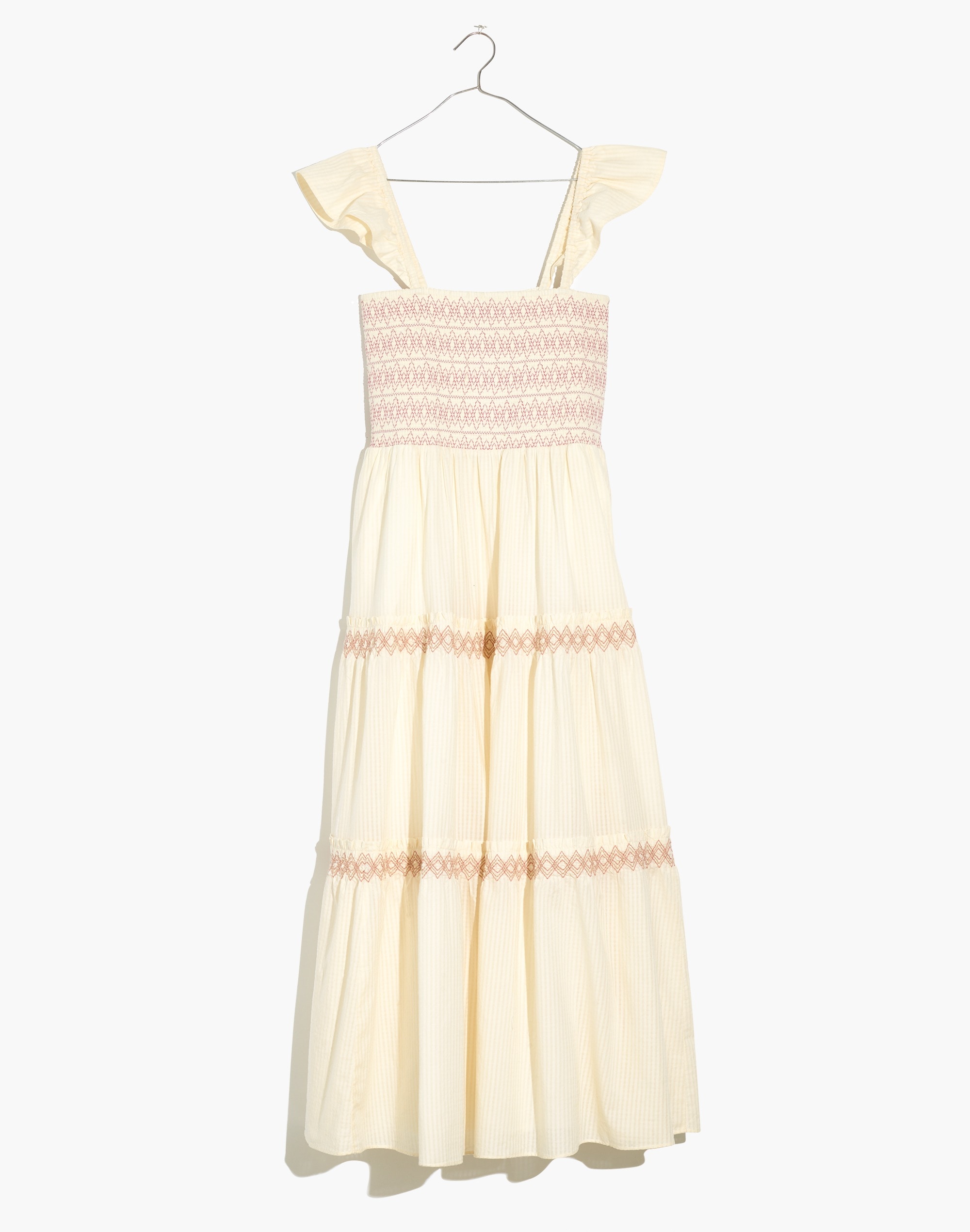 Lucie Smocked Tiered Midi Dress