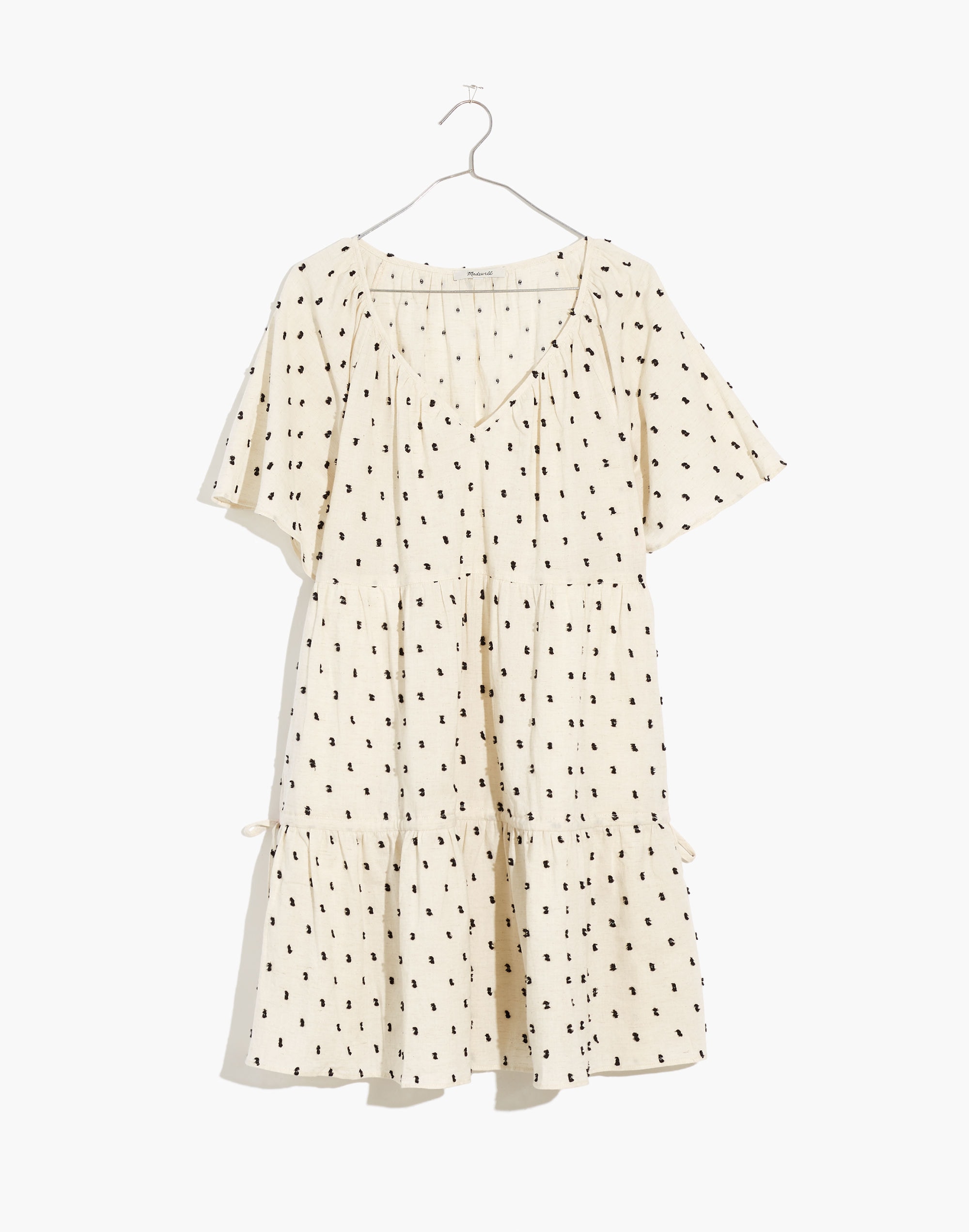 Cotton-Linen Lorelei Mini Dress in Clip Dot