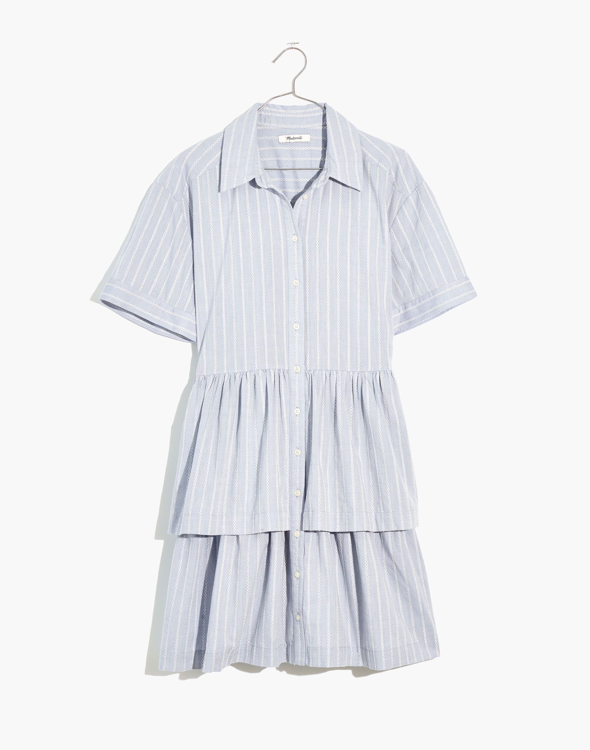 Tiered Resort Shirtdress in Stripe