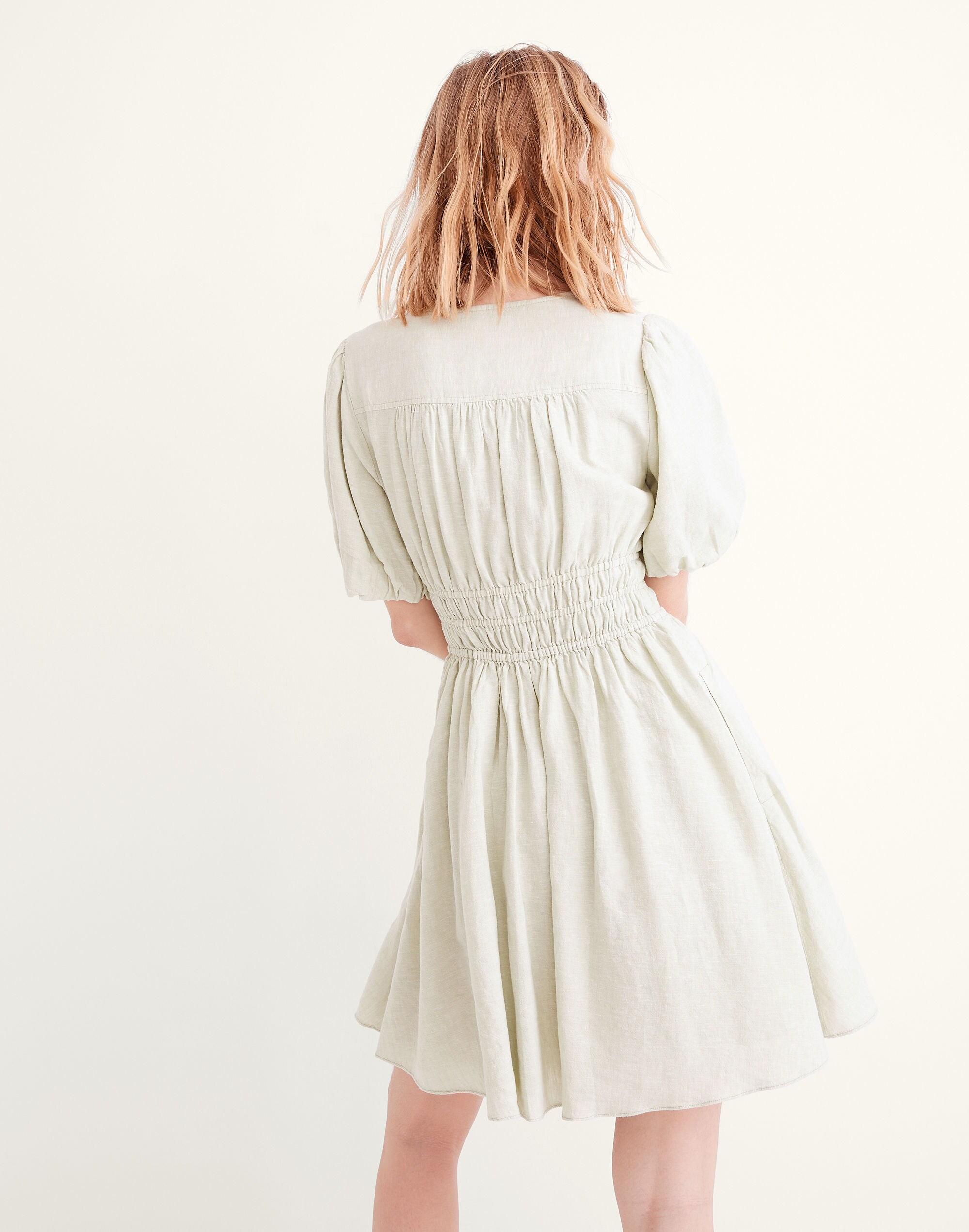 Linen-Blend Sophia Mini Dress