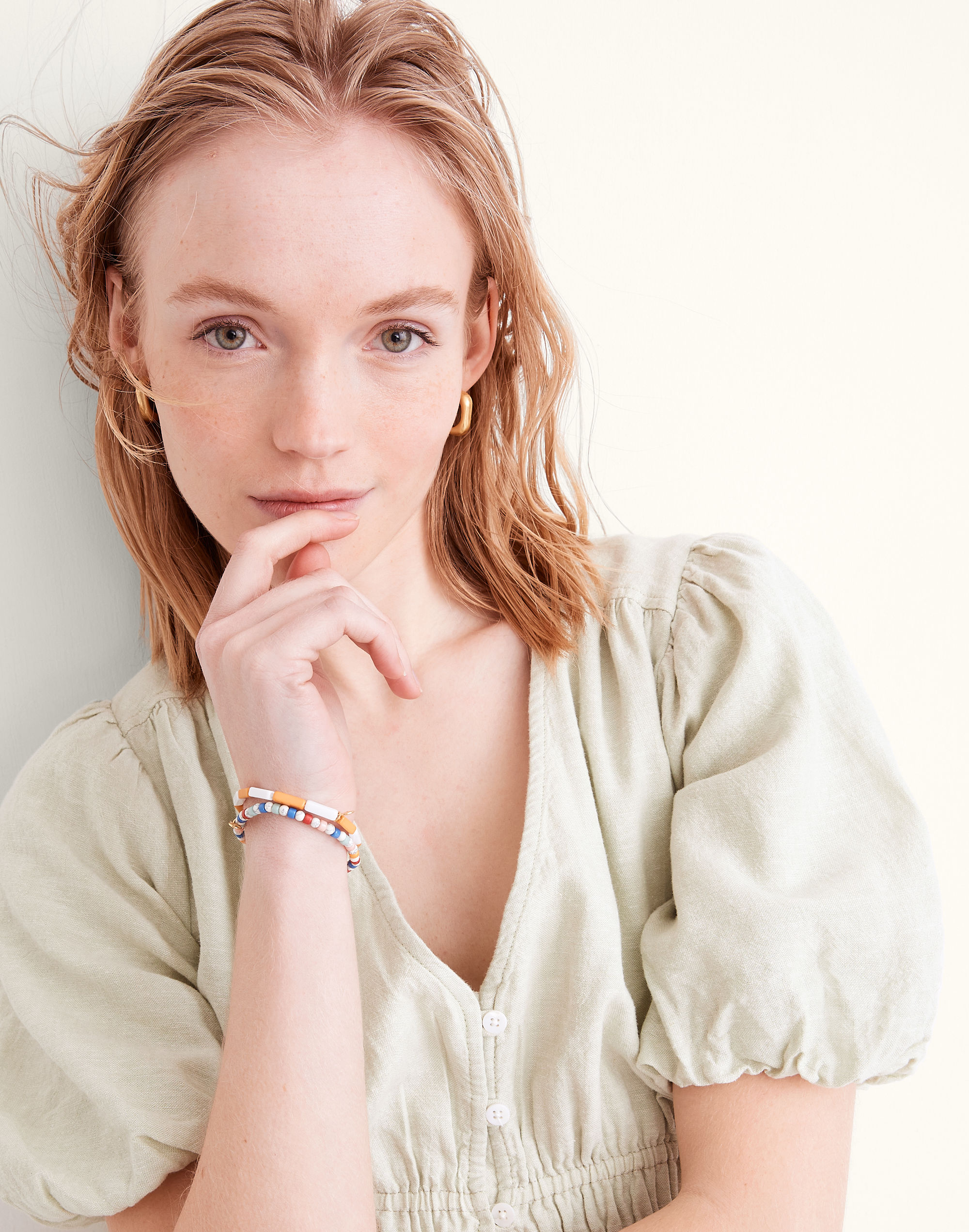 Linen-Blend Sophia Mini Dress