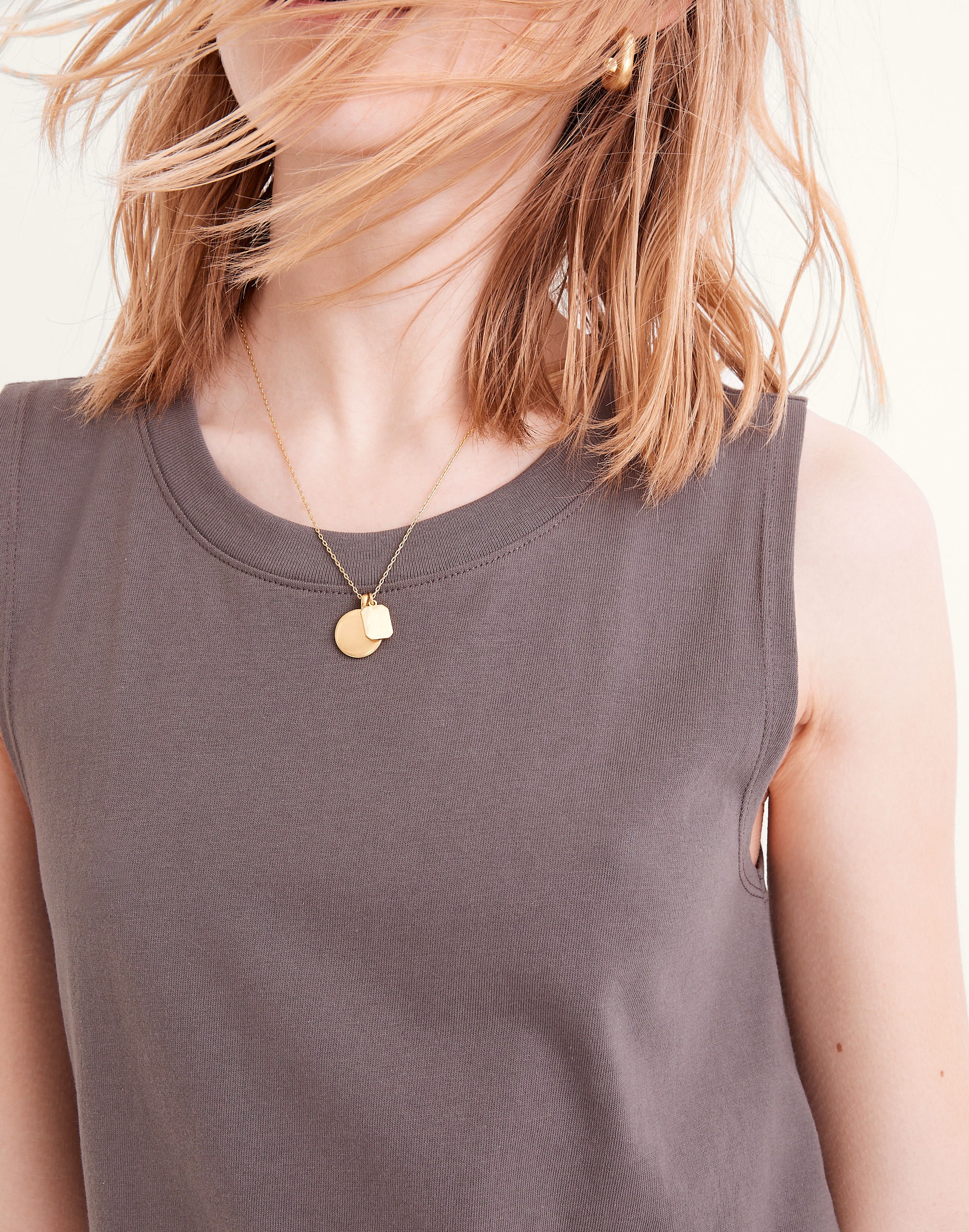 Organic Cotton Crewneck Tank Midi Dress