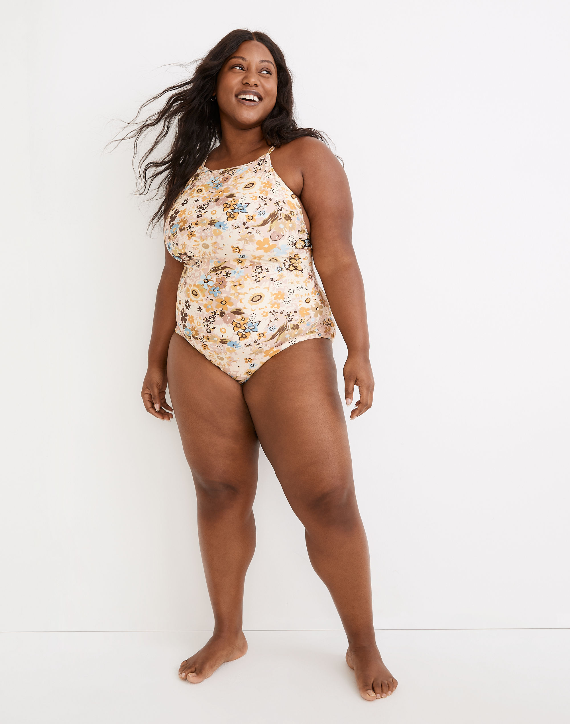 Plus Madewell Second Wave High-Neck One-Piece Swimsuit