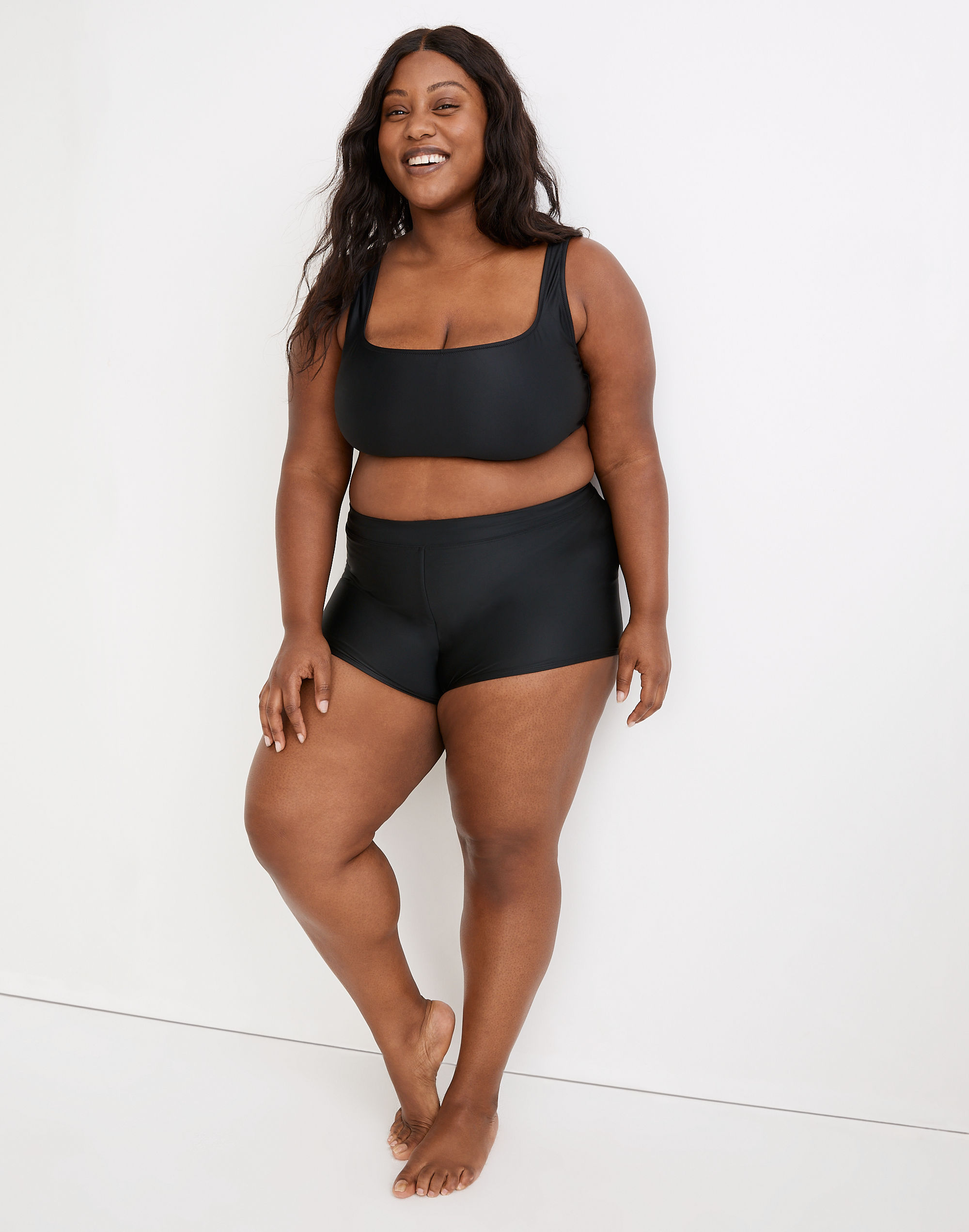 plus madewell second wave bikini shorts bottom