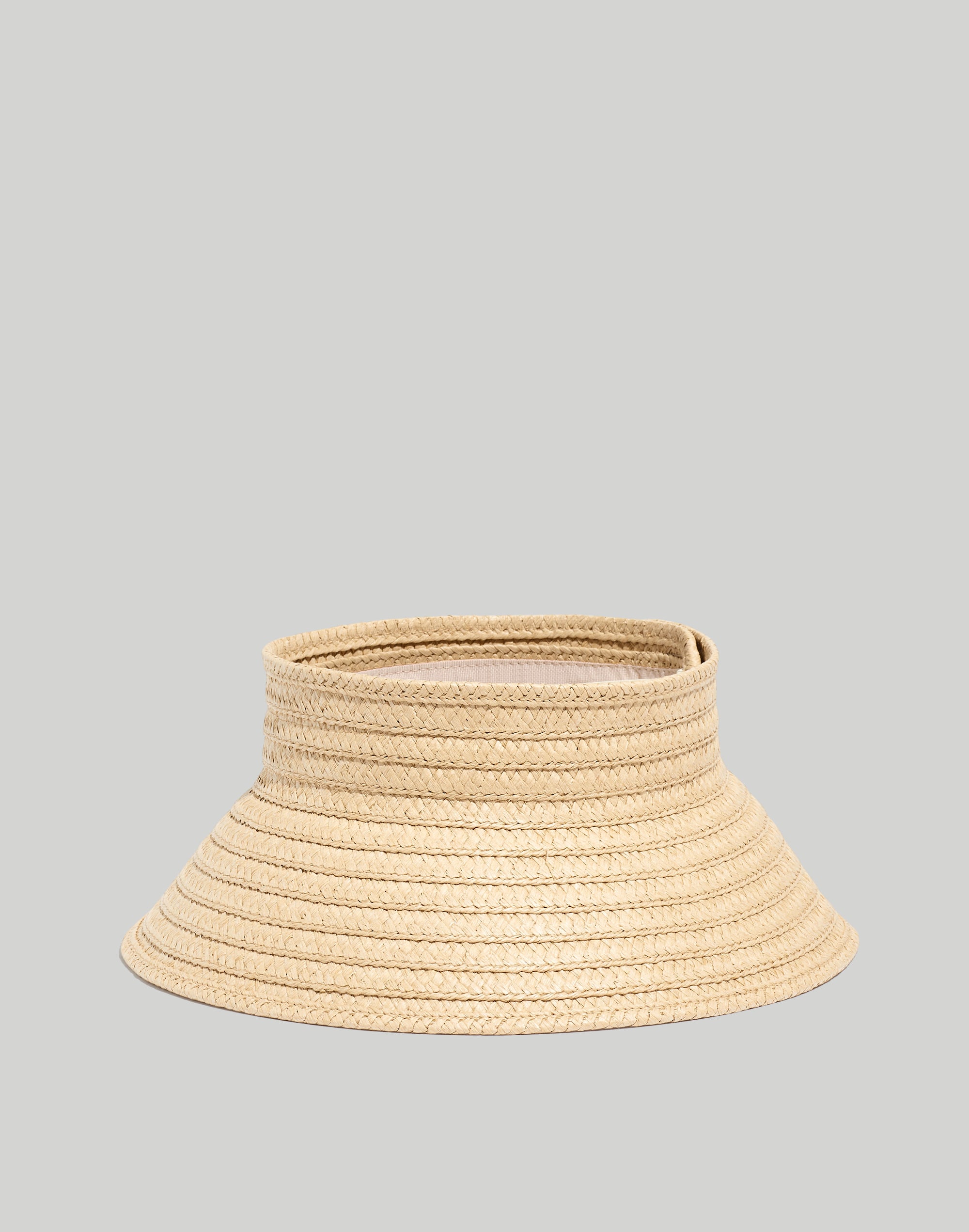 packable straw visor hat