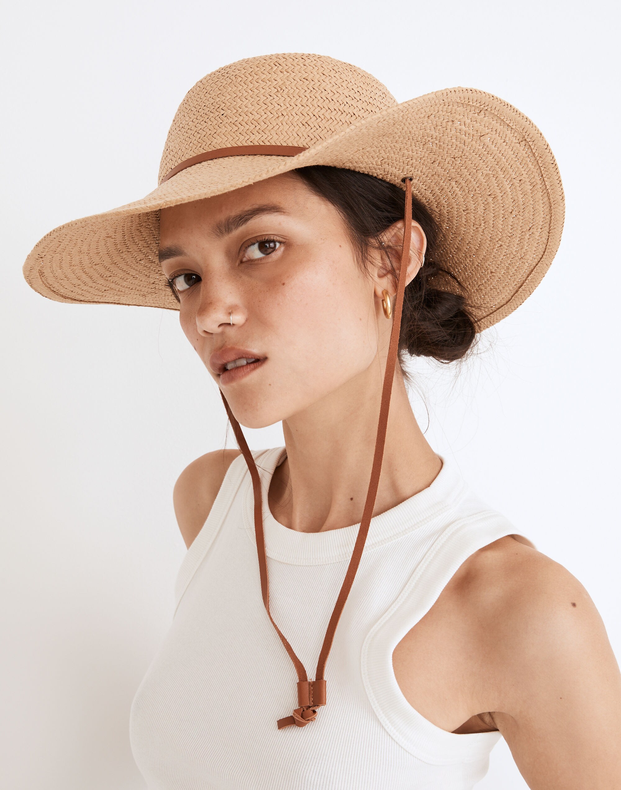 Chin-Strap Straw Hat