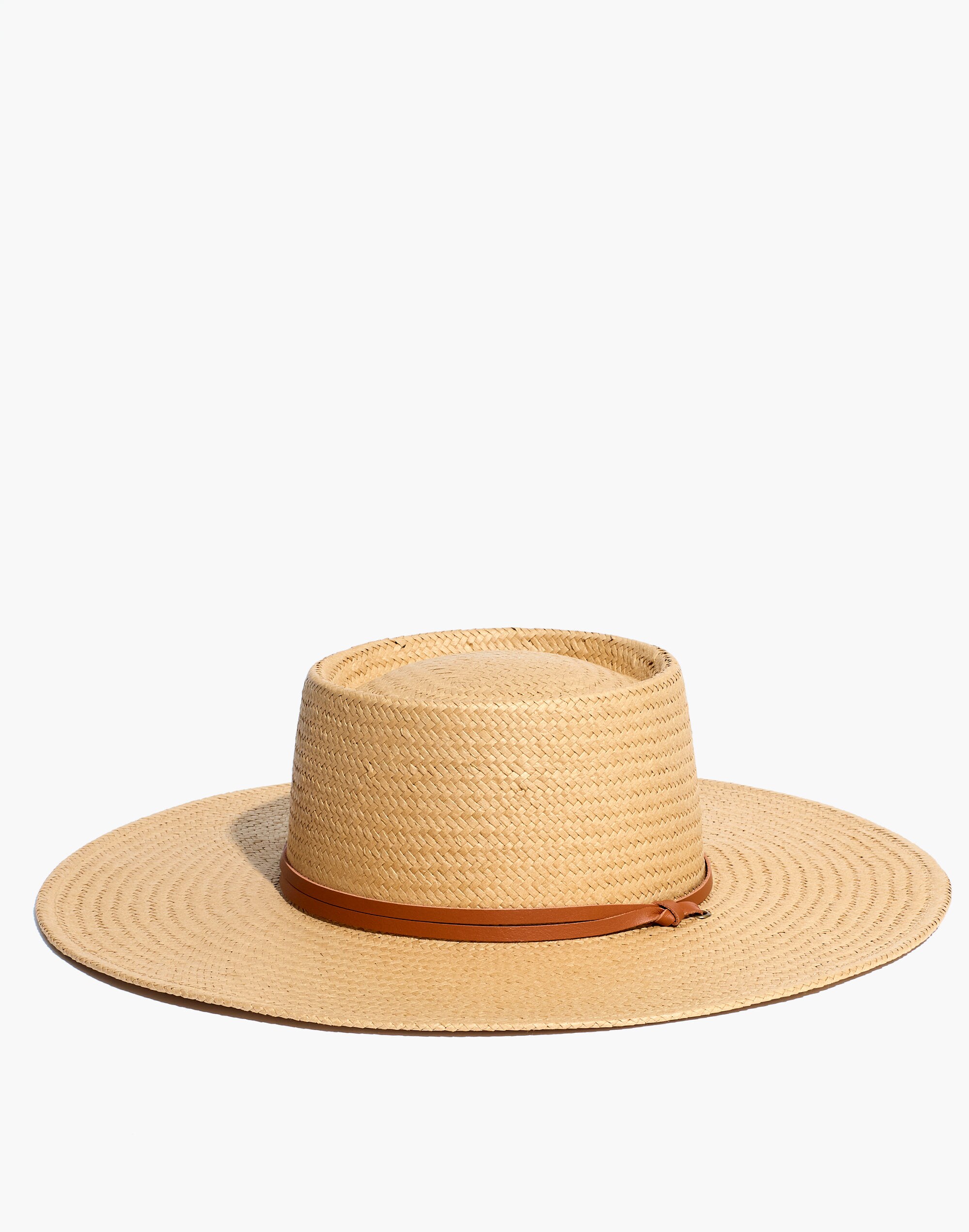 chin-strap straw hat