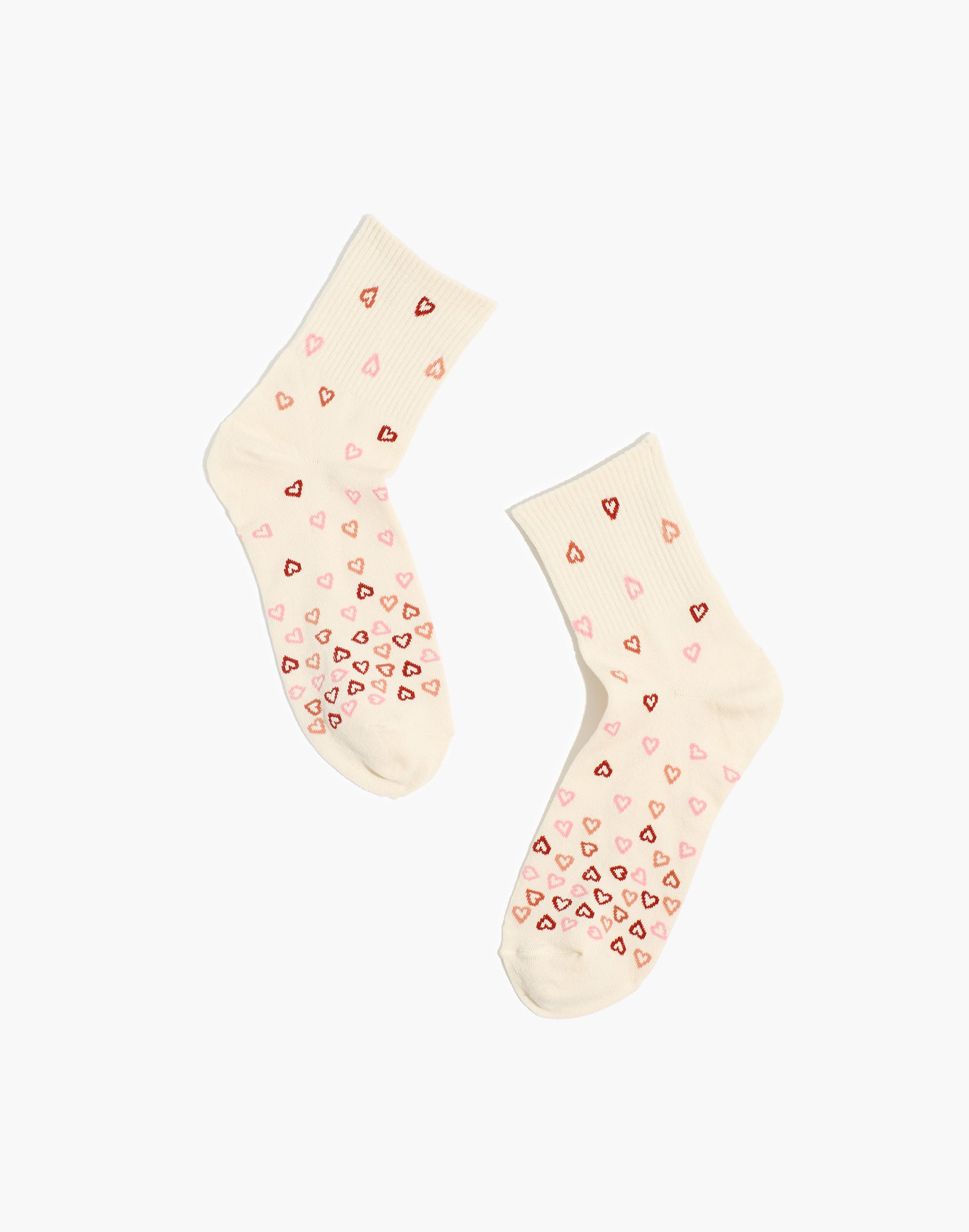 open hearts ankle socks